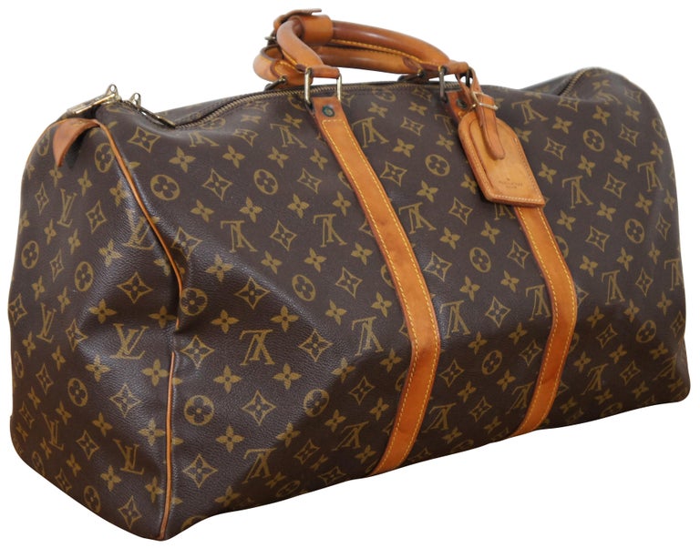 Louis Vuitton // 2008 Brown Monogram Bandouliere Keepall 45 – VSP  Consignment