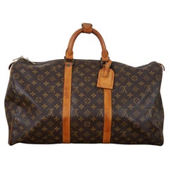 Retro Vtg Louis Vuitton Keepall Bandouliere 45 Malletier LV Monogram Boston Bag 21"