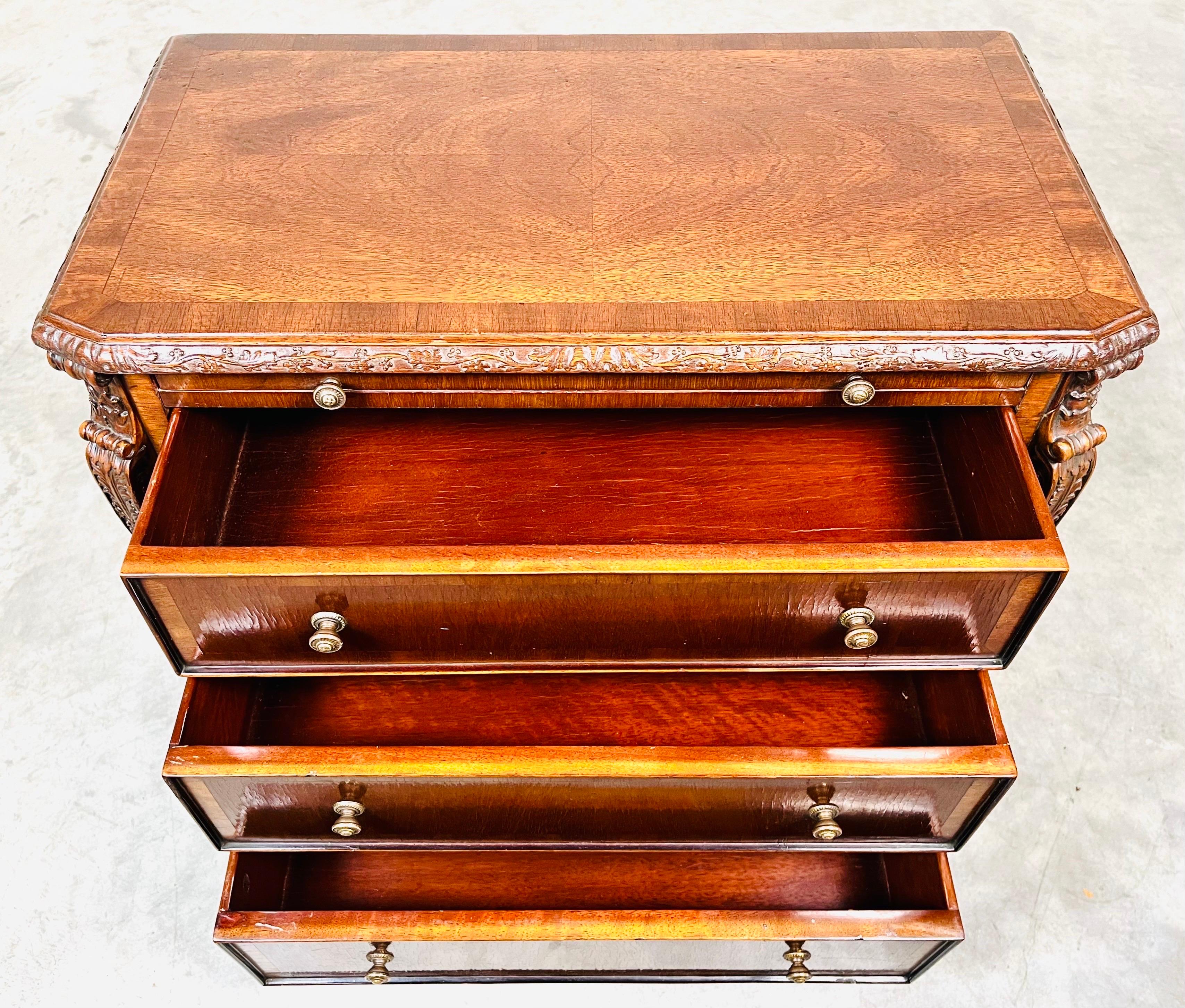 Vtg Maitland Smith Chippendale Parquetry Salesman Sample Jewelry-Keepsake Chest For Sale 3