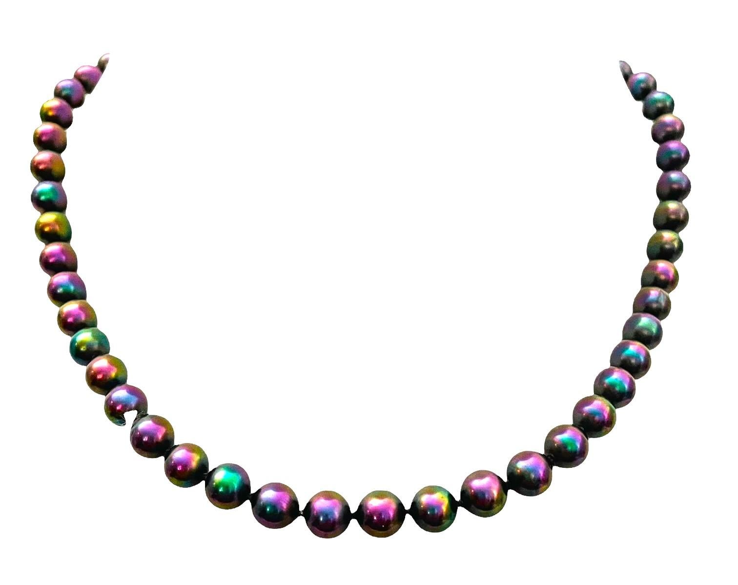 majorica black pearl necklace