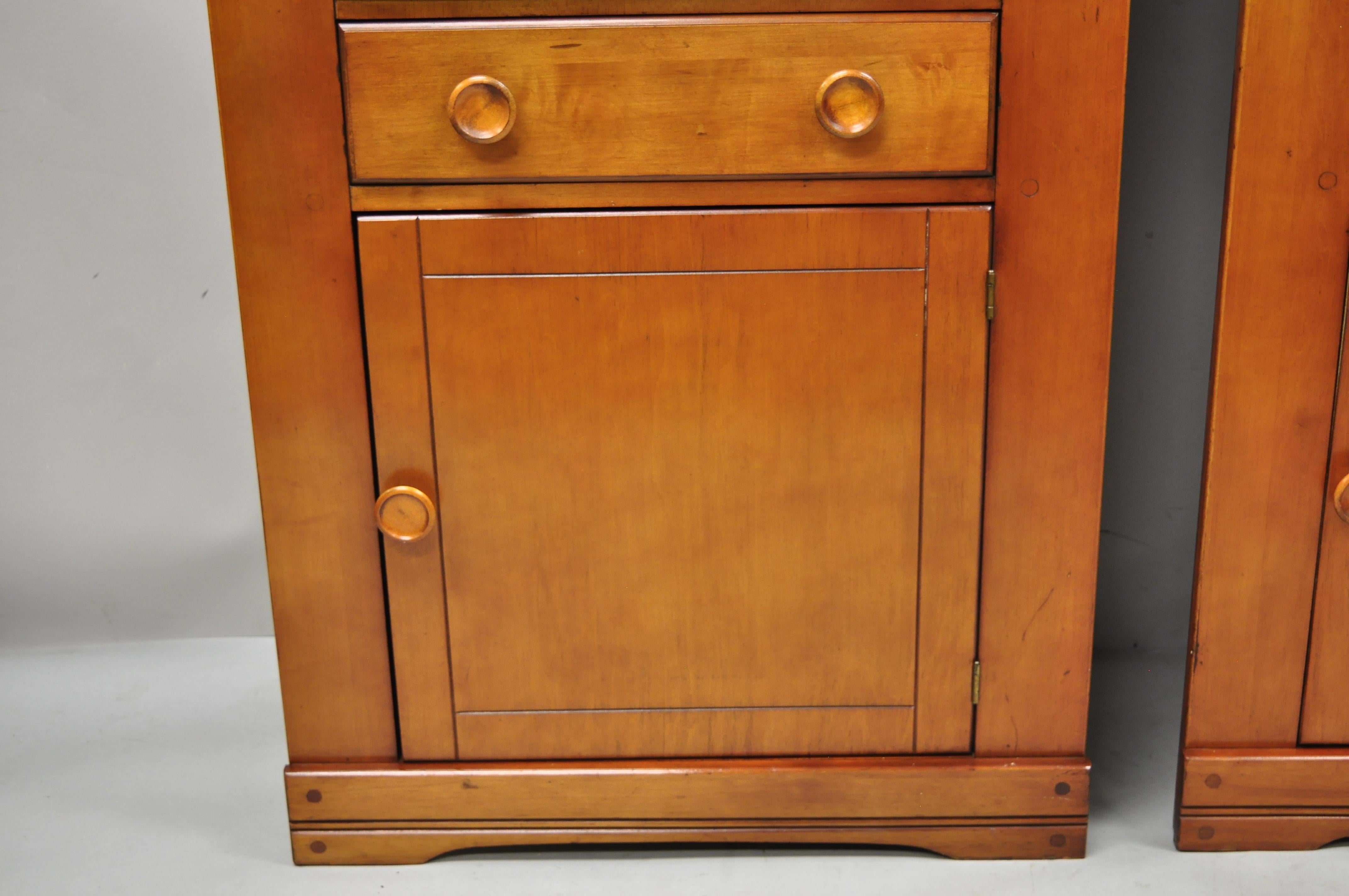 Vtg Maple Cushman Colonial Corner China Cabinet Cupboard J.B Van Sciver, a Pair 2