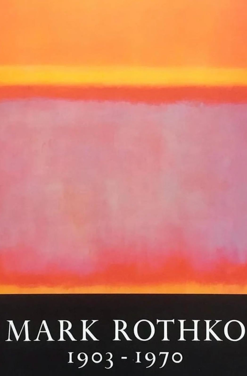 Vtg Mark Rothko MCM 1987 Abstract Lithograph Tate Gallery Exhibition Poster OOP For Sale 7