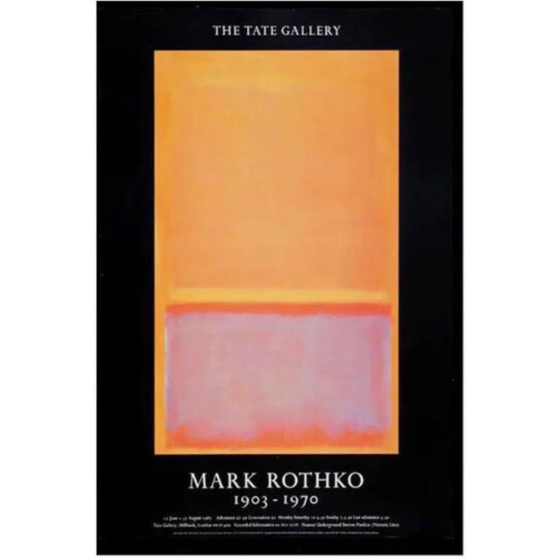 Vtg Mark Rothko MCM 1987 Abstract Lithograph Tate Gallery Exhibition Poster OOP For Sale 10