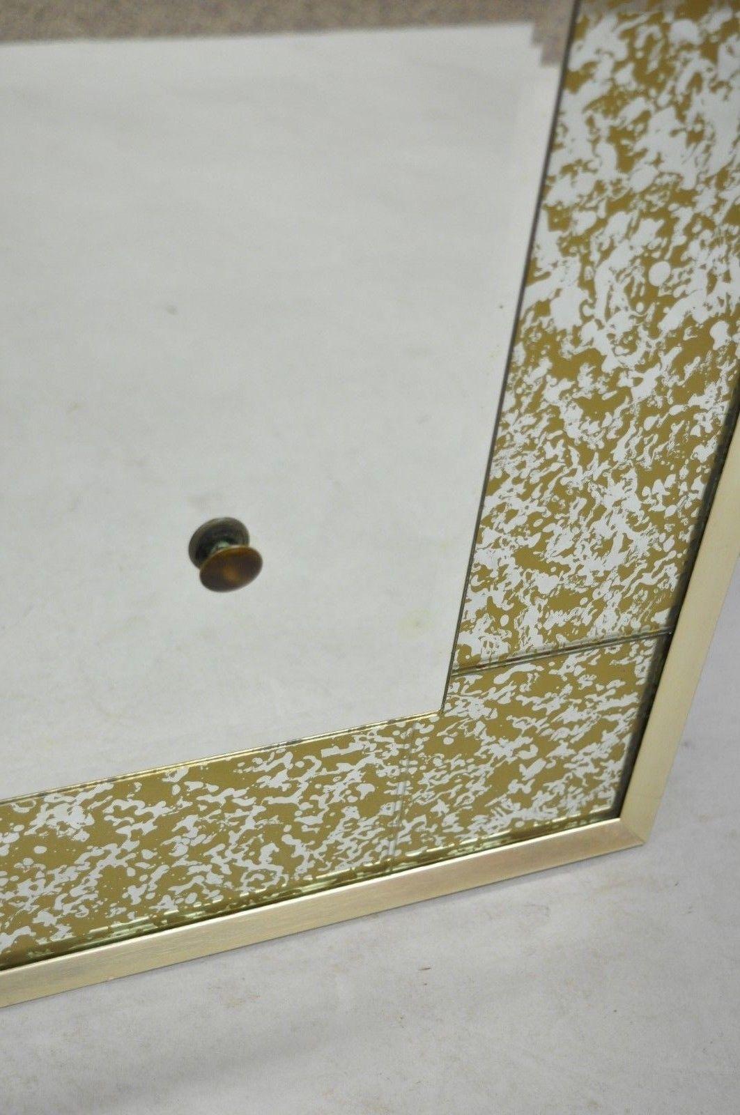 Modernist Mirror Verre Eglomise Gold Frame Josef Frank Attributed Made in Sweden 1