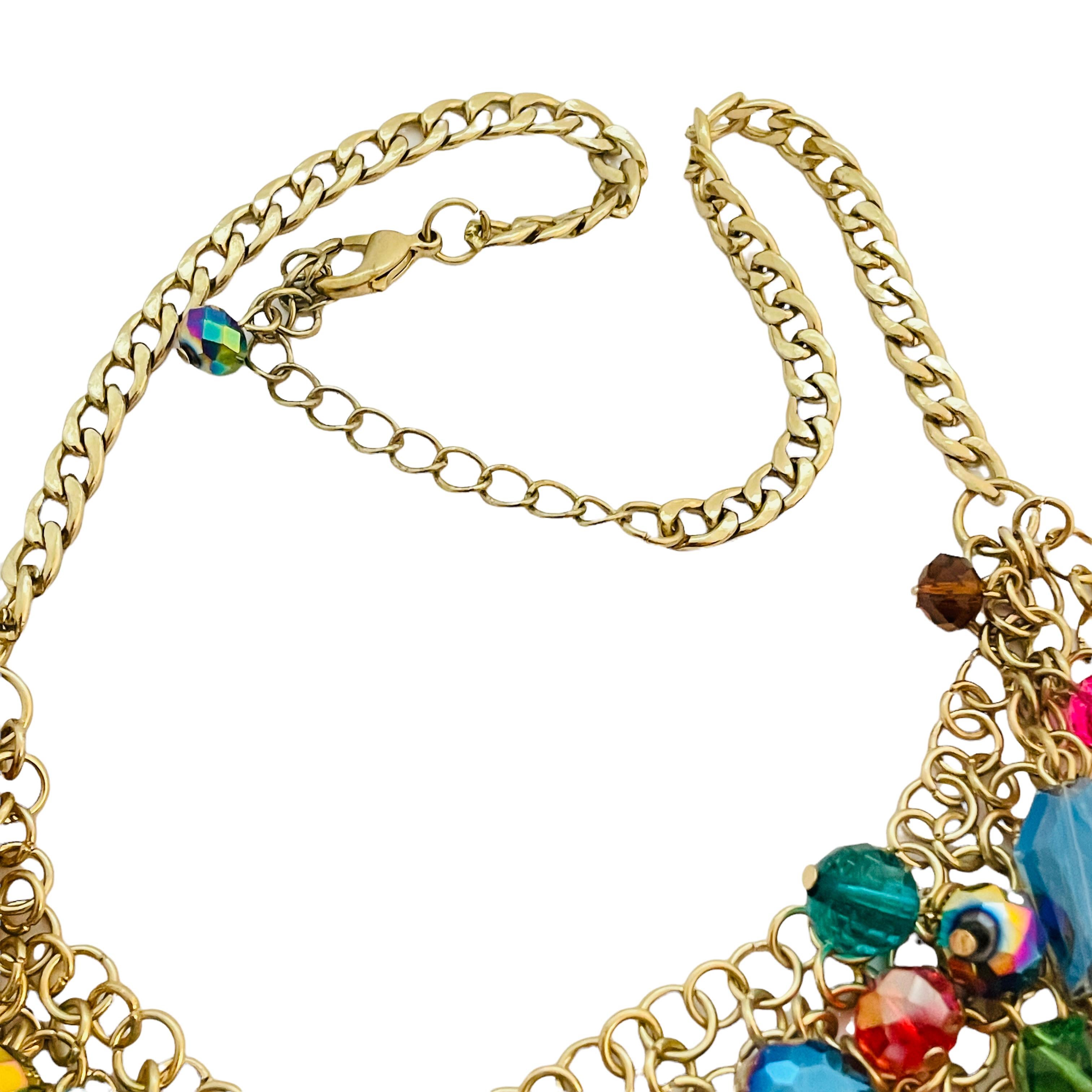 multi color crystal necklace