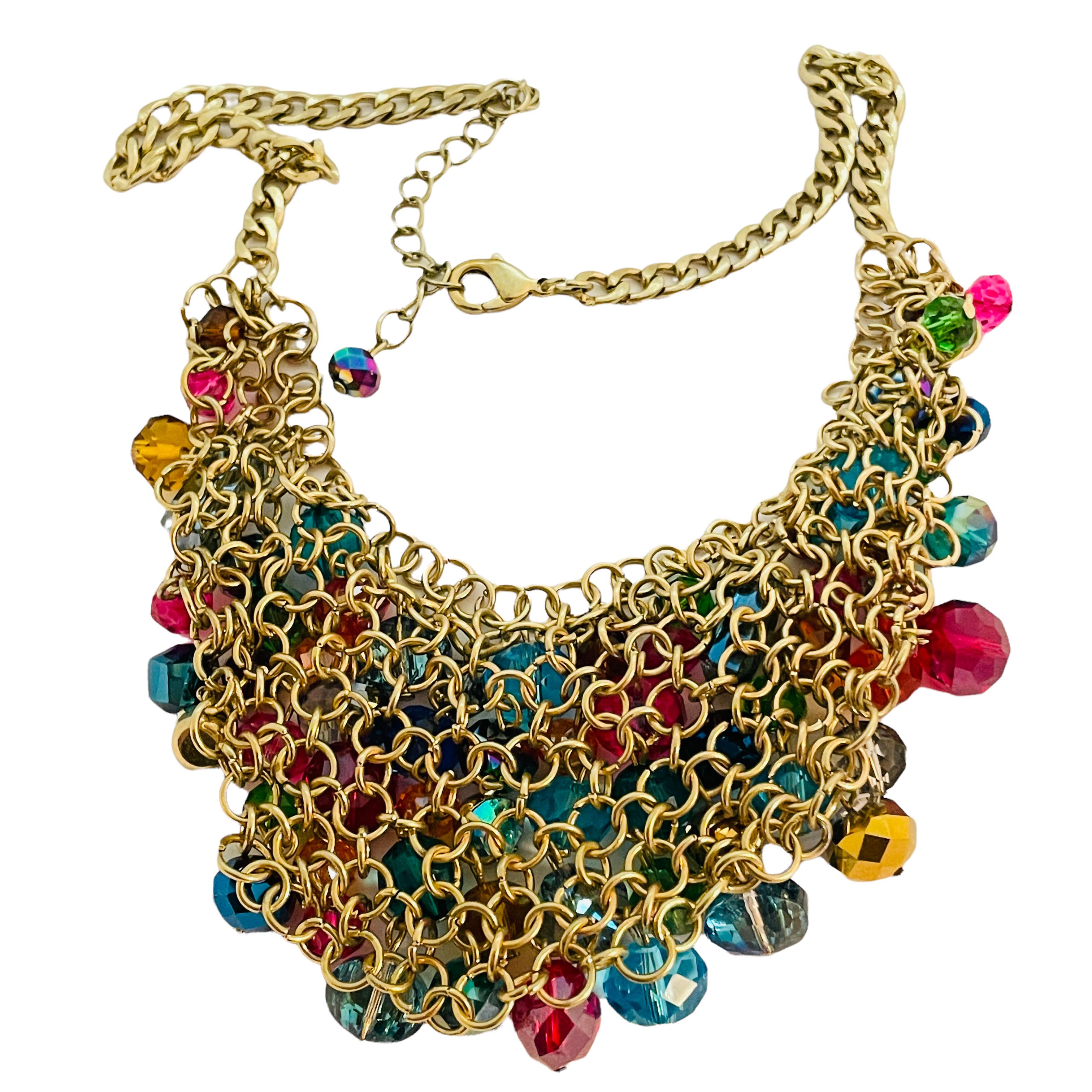 multicolor crystal necklace