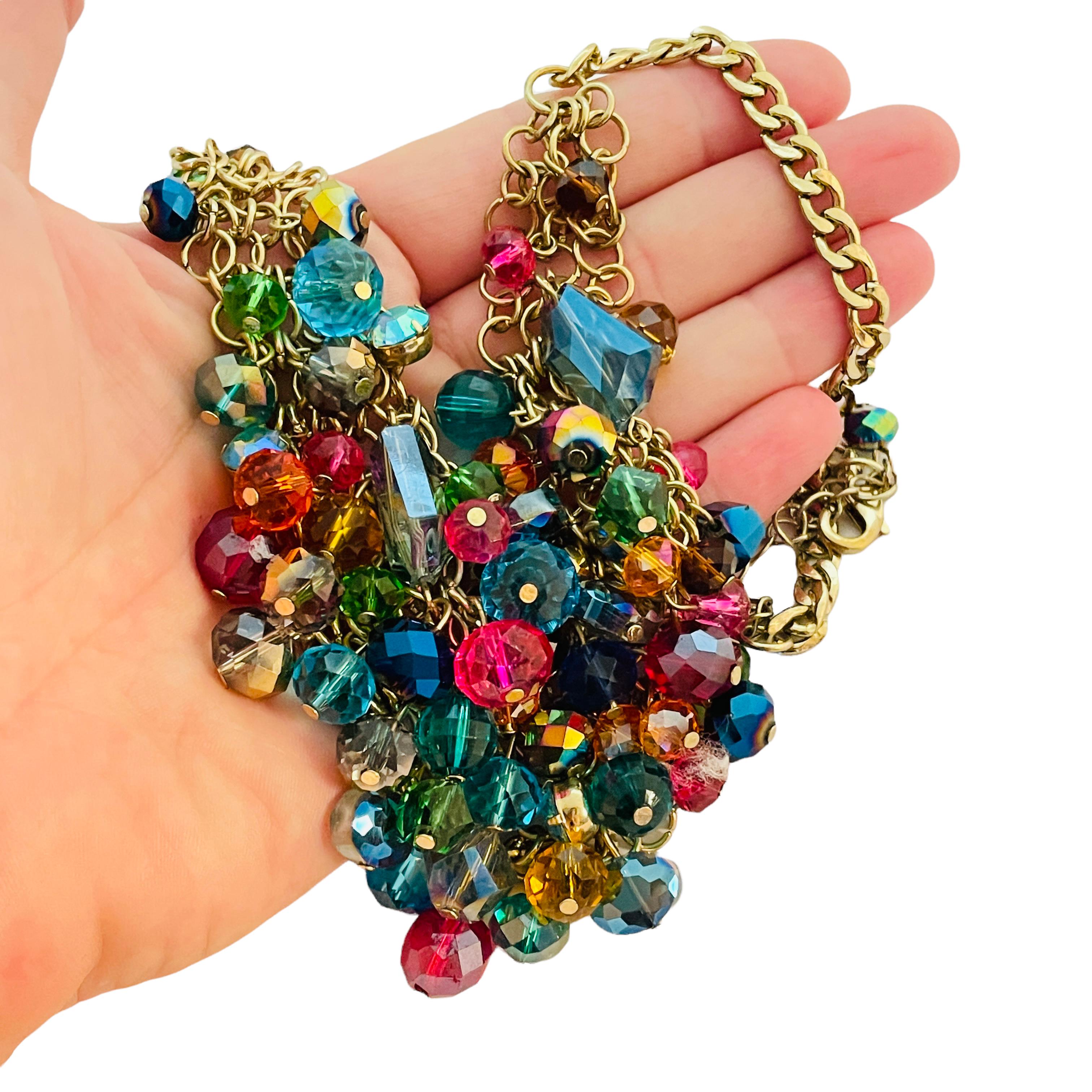 multicolor statement necklace