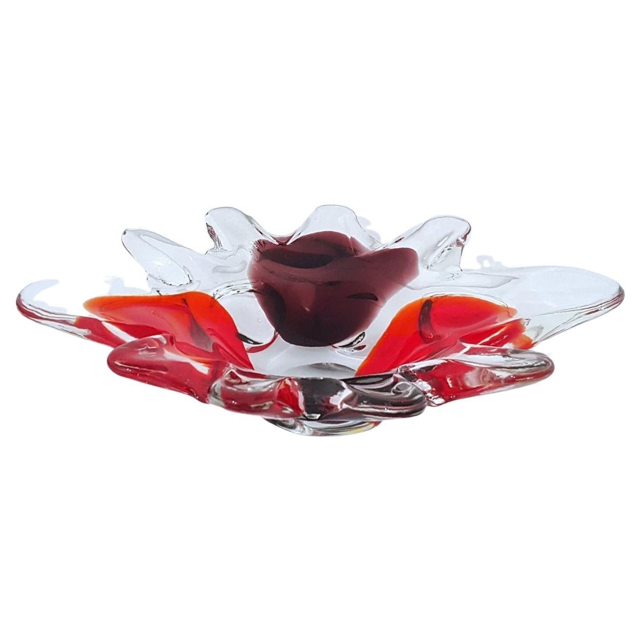 Vtg Murano Glass A Macchia Platter/Tray/Centerpiece (Fratelli Toso suspected)  For Sale