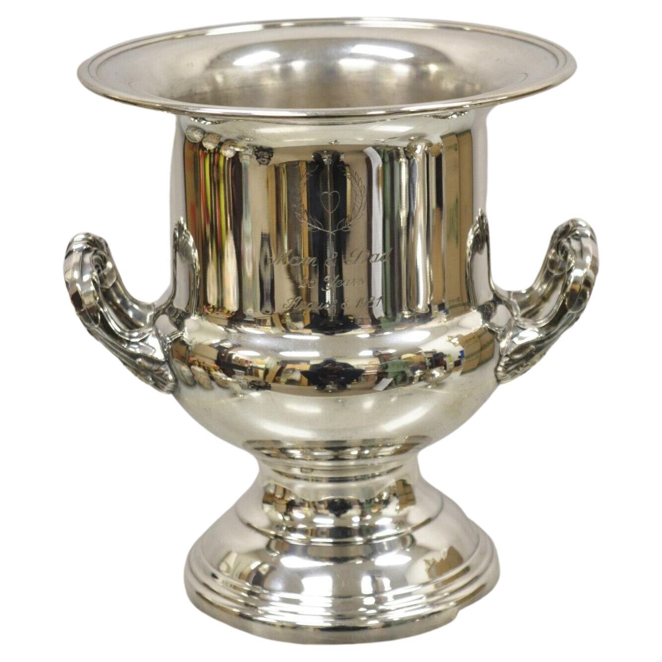 Vtg Newport Gorham Silver Plated Trophy Cup Champagne Chiller Wine Ice Bucket in vendita