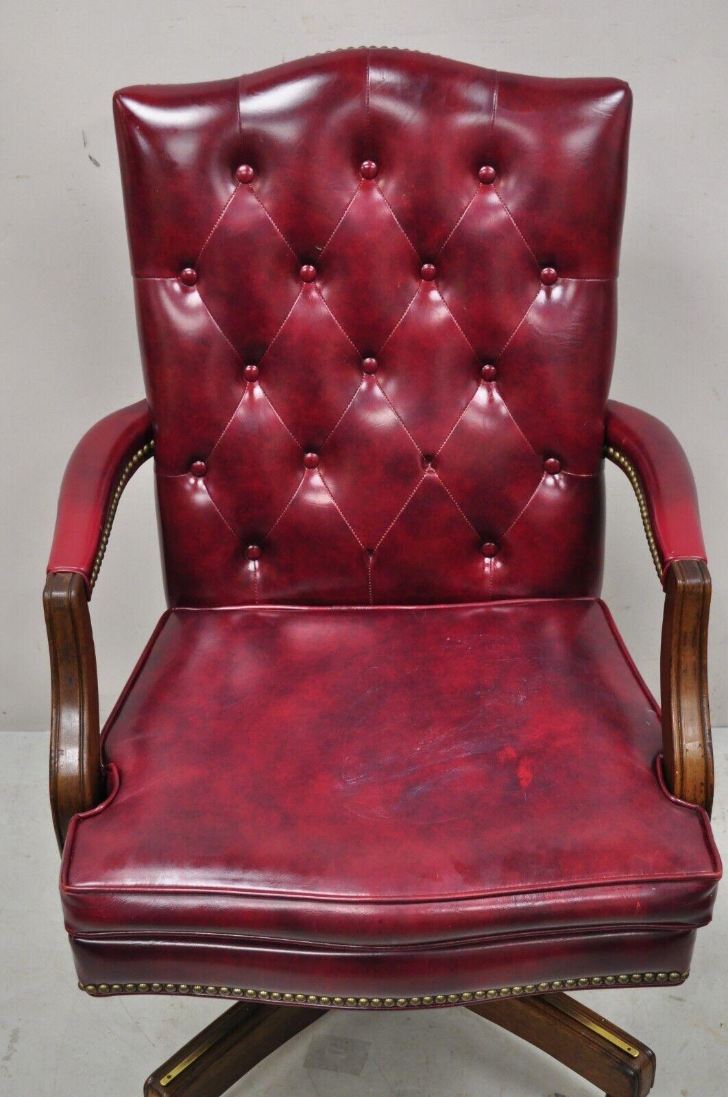 oxblood office chair