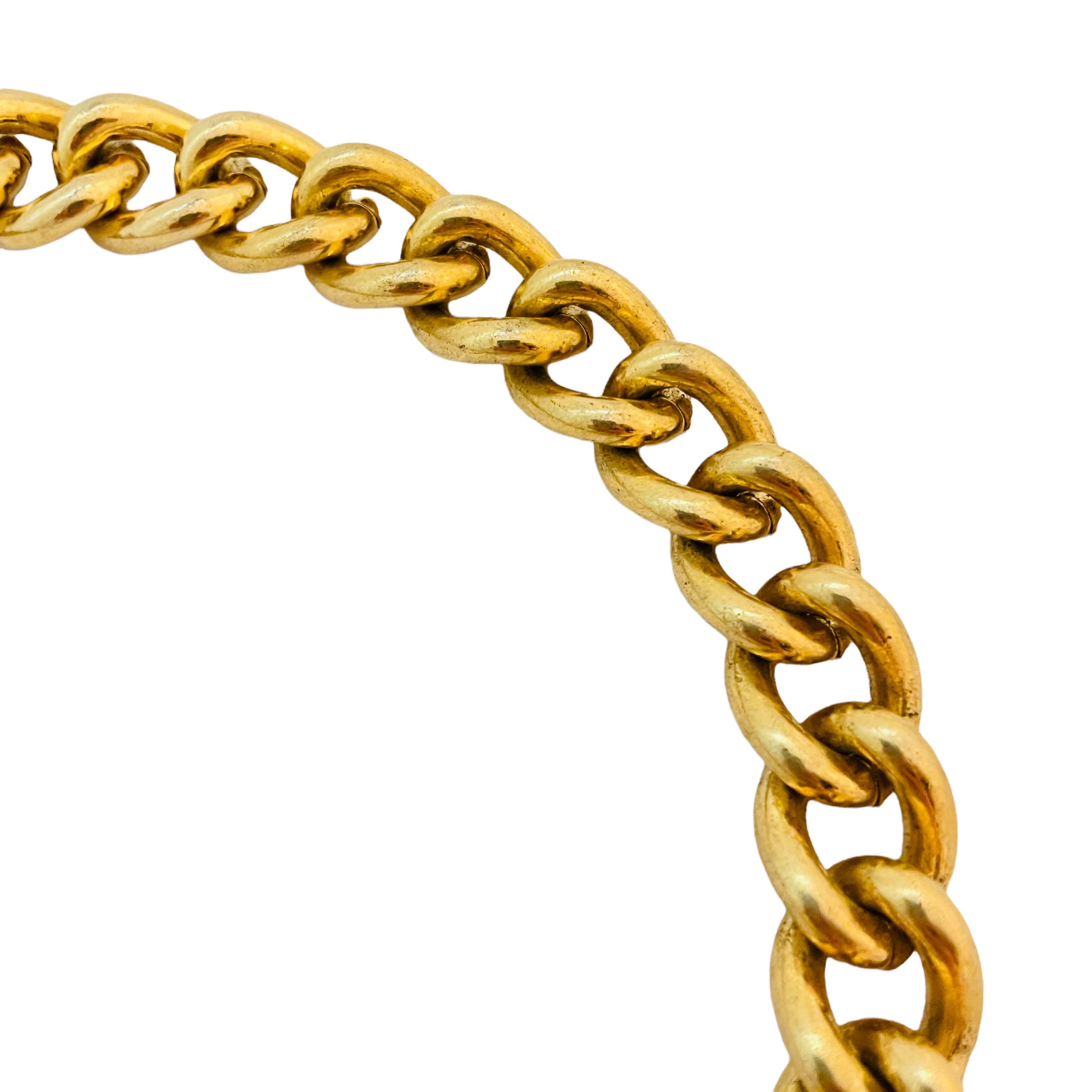 Women's or Men's Vtg RALPH LAUREN gold chain necklace designer runway