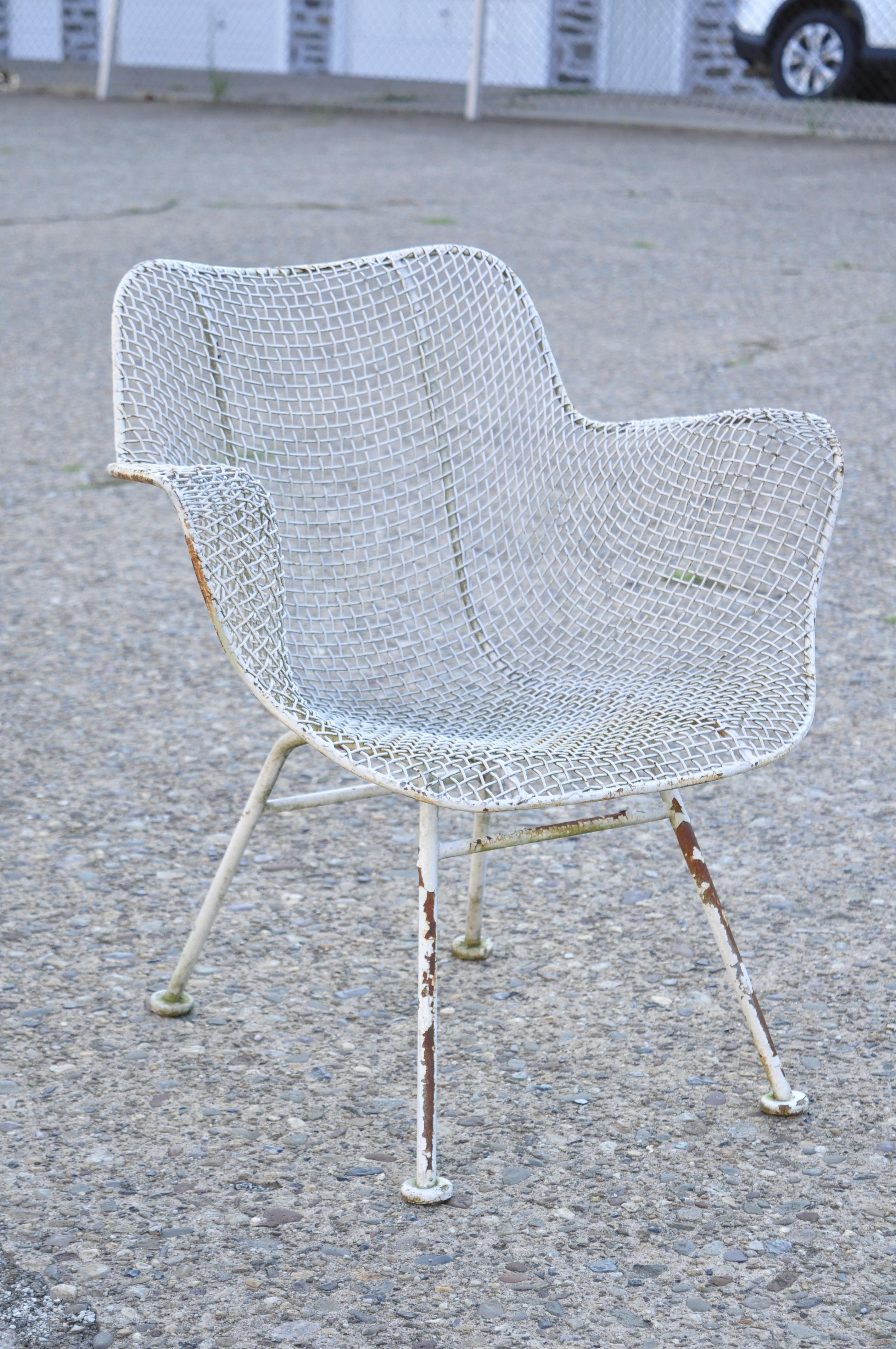 Vtg Russell Woodard Sculptura Metal Wrought Iron Arm Chair Mid-Century Modern 4