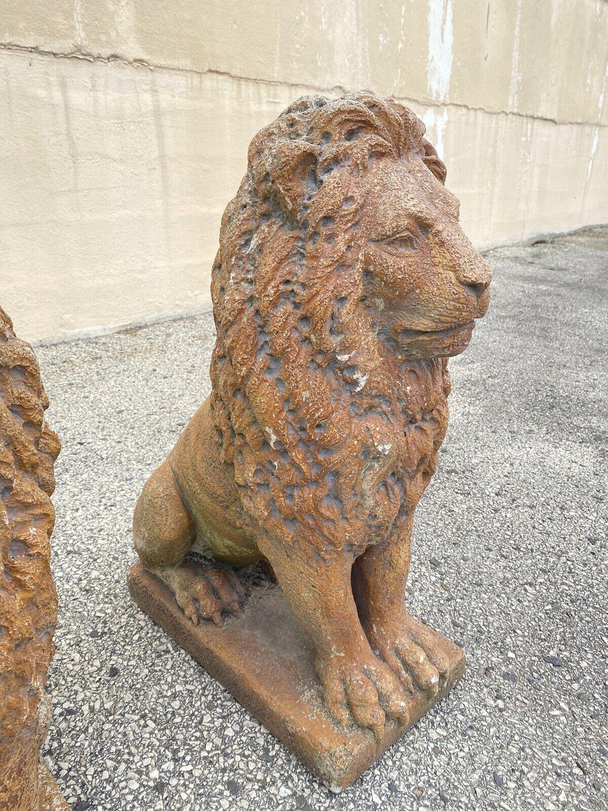 Late 20th Century Vtg Seated Guardian Lion 30