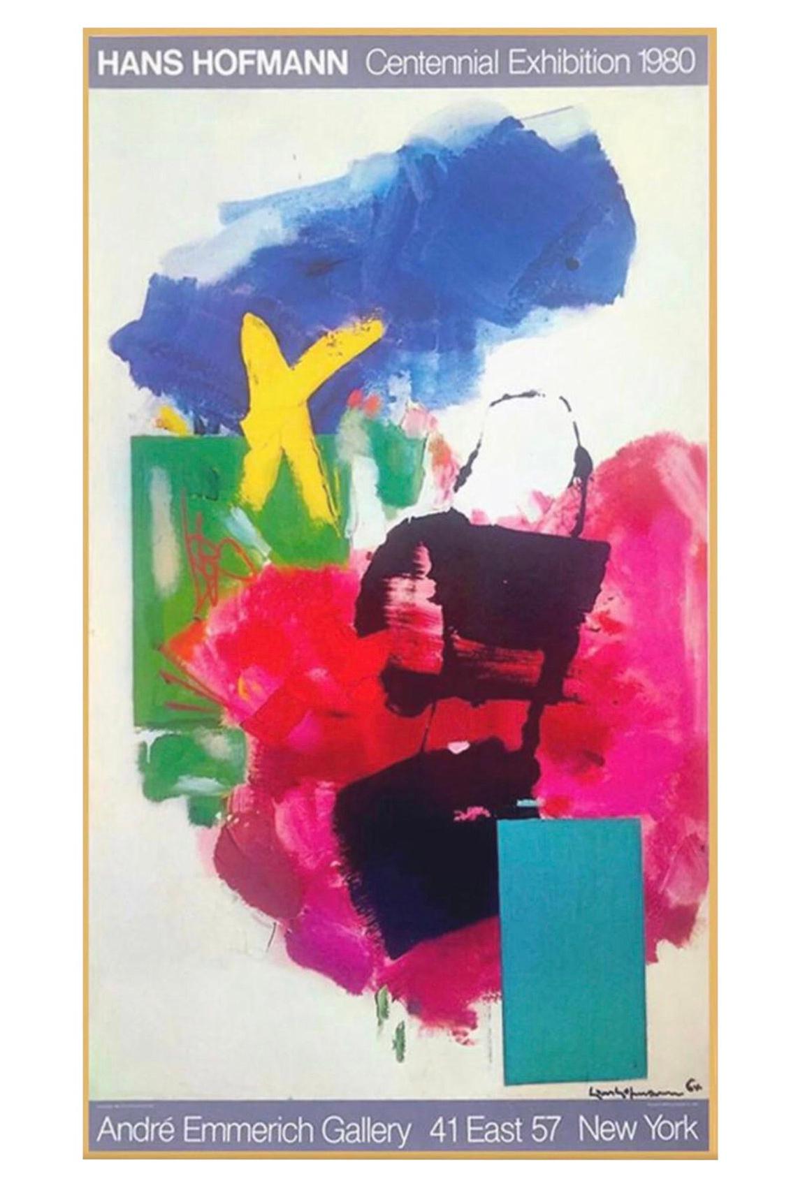 Affiche d'exposition de la Emmerich Gallery, édition limitée 250 exemplaires, signée Hans Hofmann en vente 3