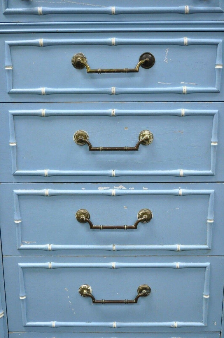 blue dresser tall Ming Drawer Tall 6 Drawer / Chiffon White