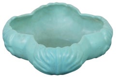Vintage Van Briggle Pottery Turquoise Blue Flower Trinket Candy Dish