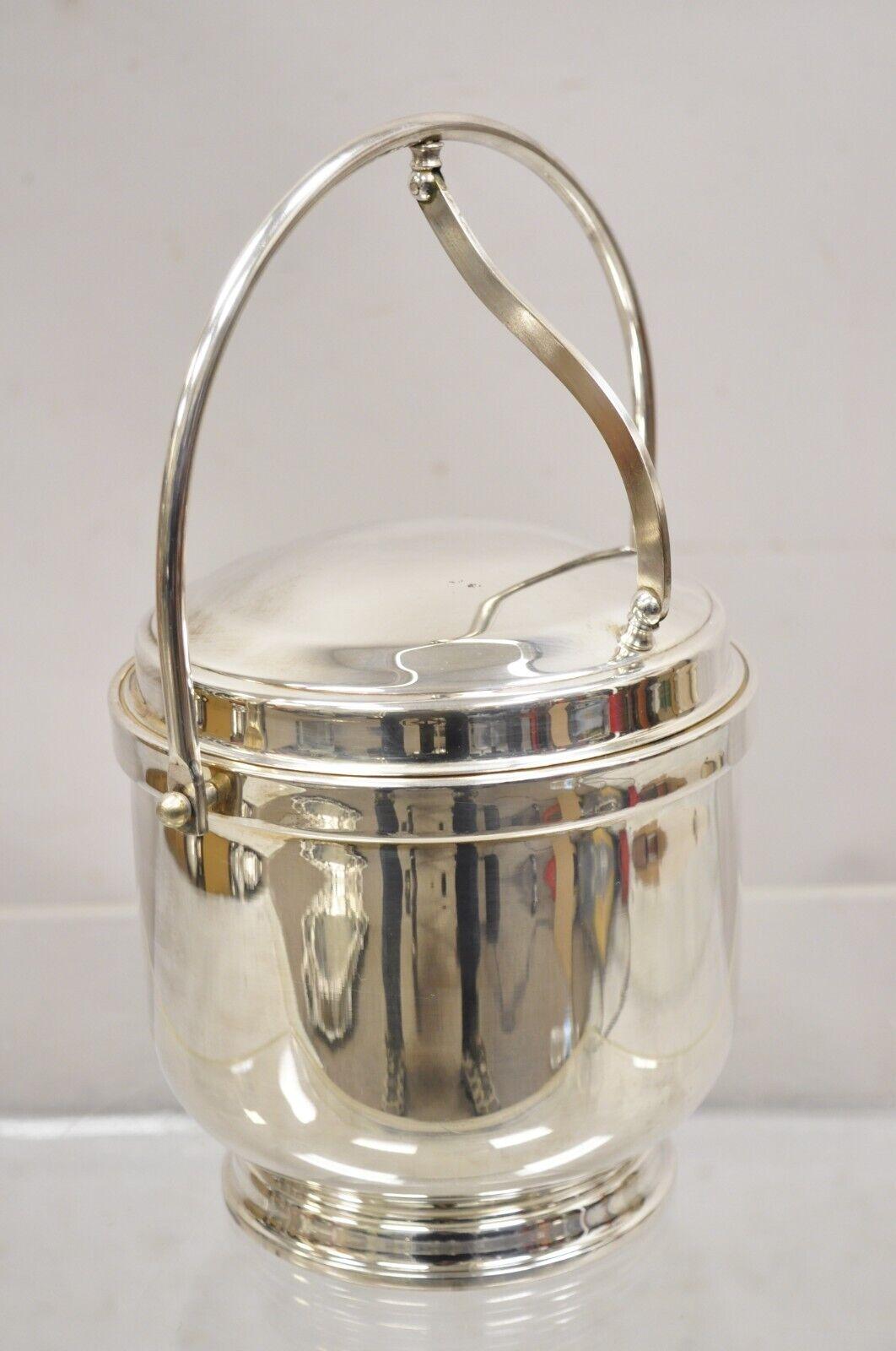 Vtg Cubitera Wallace de mediados del siglo XX con tapa abatible y forro de cristal en venta 7