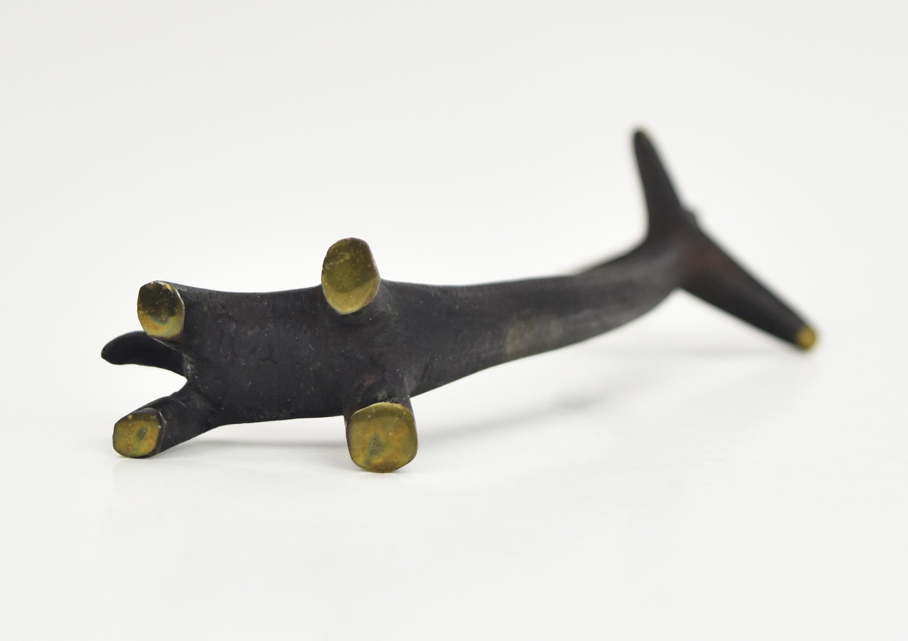 Calco VTG Walter Bosse in ottone fuso / bronzo Figurina di giraffa metà secolo moderno in vendita