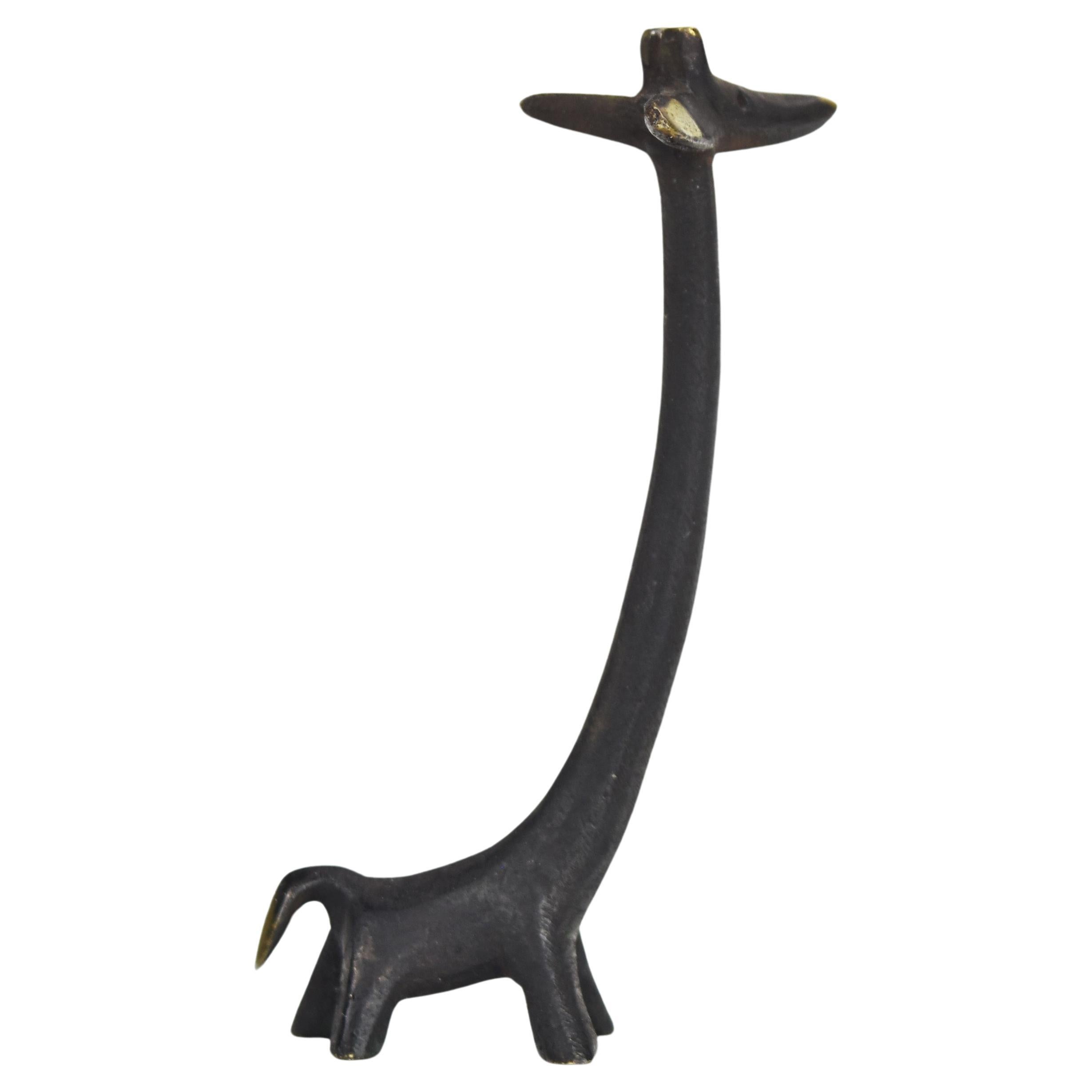 VTG Walter Bosse Cast Brass / Bronze Figural Giraffe Figurine Mid Century Modern