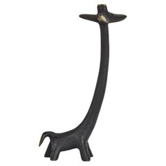 VTG Walter Bosse Figurale Giraffenfigur aus Messingguss / Bronzeguss, Mid-Century Modern, VTG