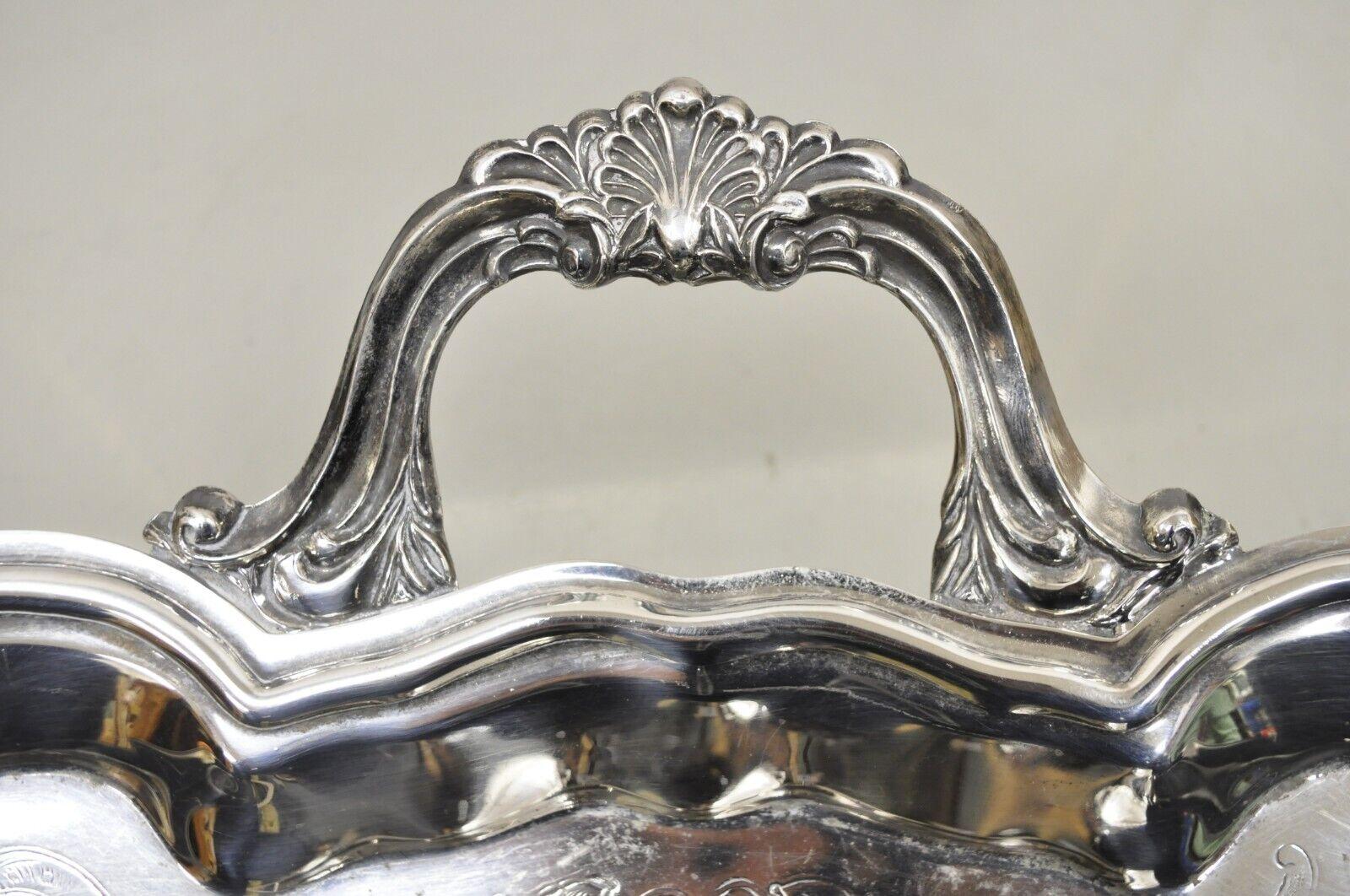 Vtg Wm Rogers Estilo Victoriano Plateado 28