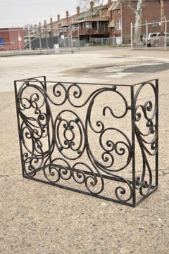 Wrought Iron Fancy Scrollwork French Art Nouveau Style Console Table Base