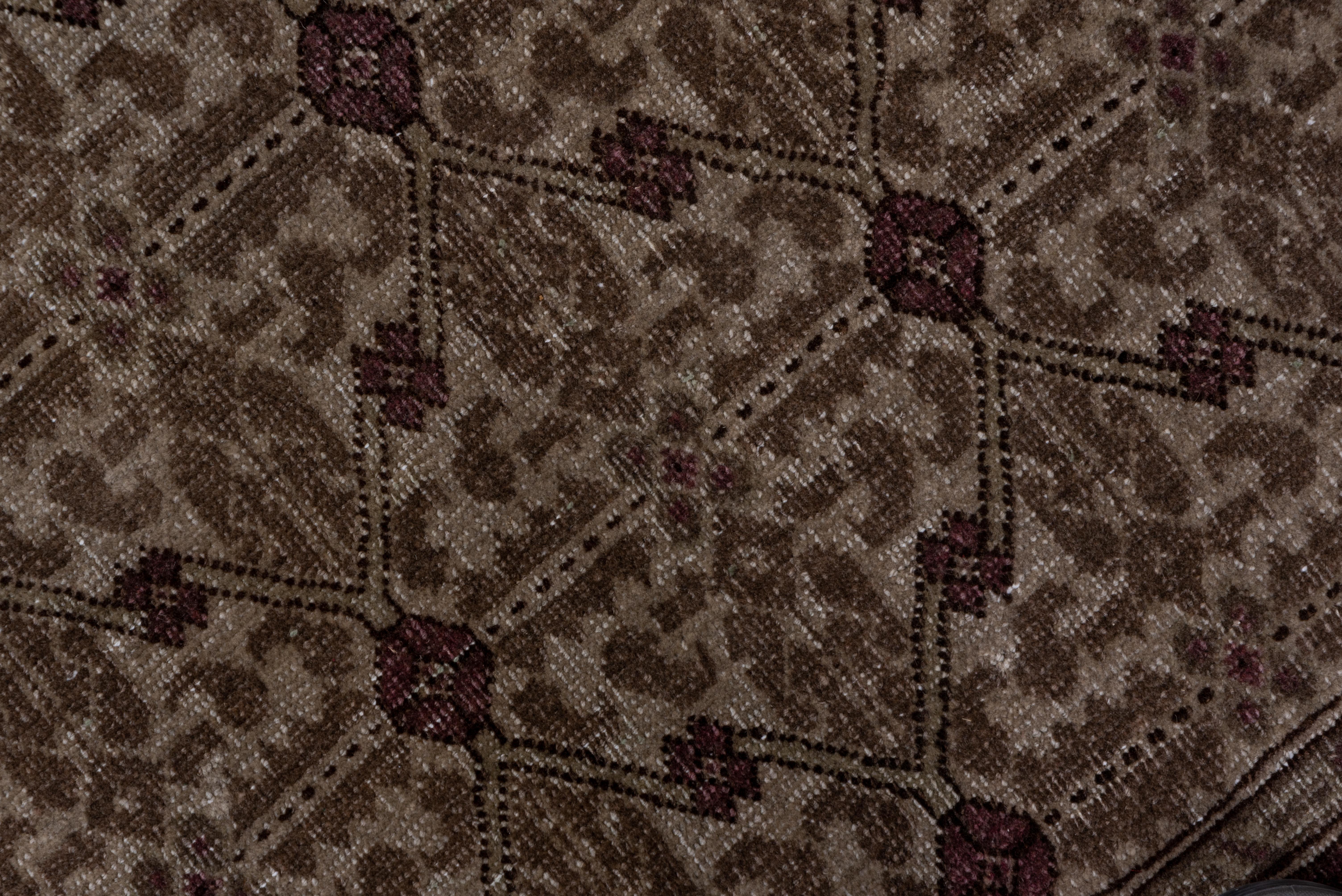 Hand-Knotted Vtintage Turkish Konya Carpet, circa 1940s For Sale