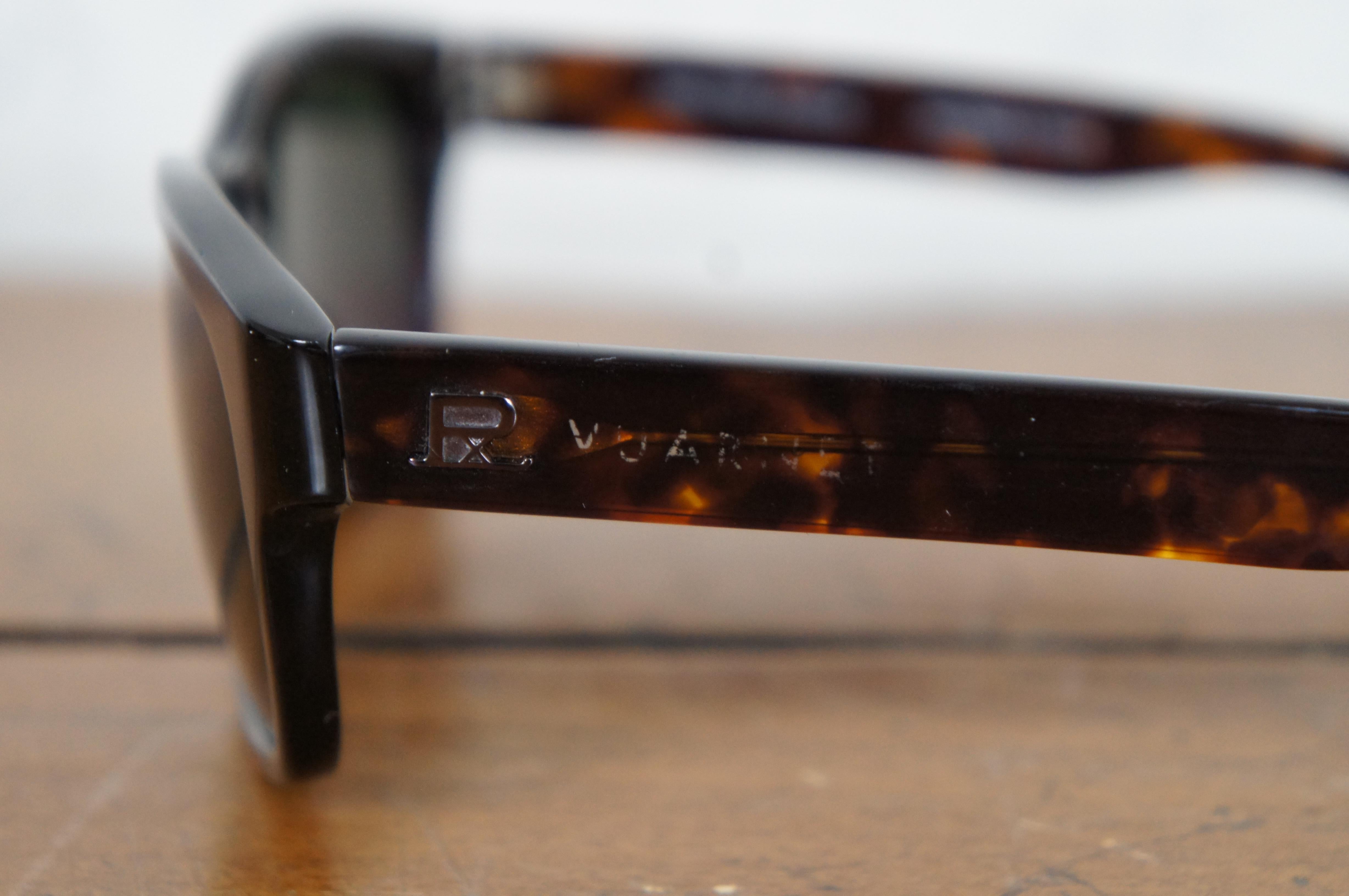 Modern Vuarnet France Handmade Aviator Brown Tortoise Style Sunglasses Case Saks Fifth For Sale