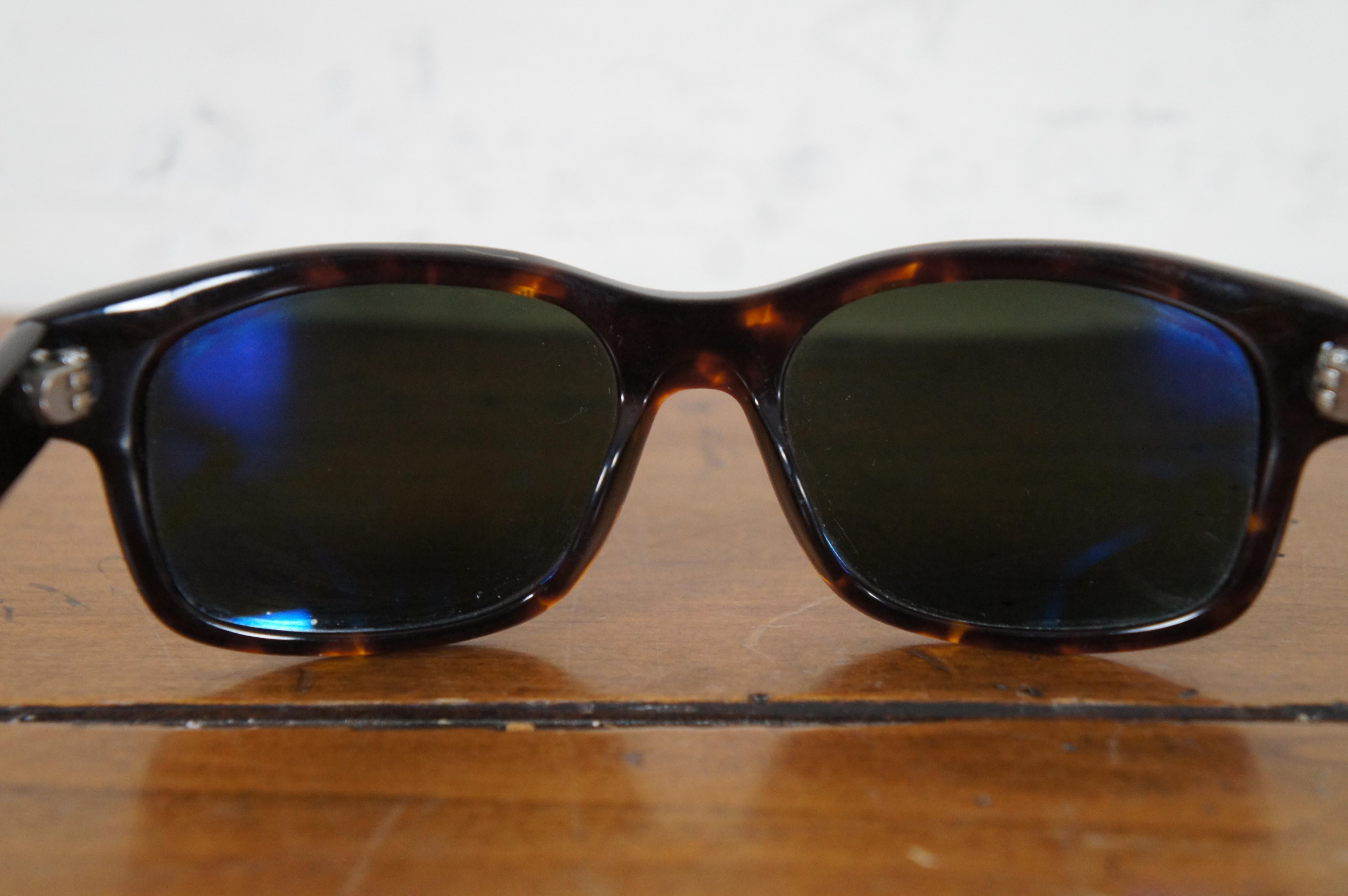 20th Century Vuarnet France Handmade Aviator Brown Tortoise Style Sunglasses Case Saks Fifth For Sale