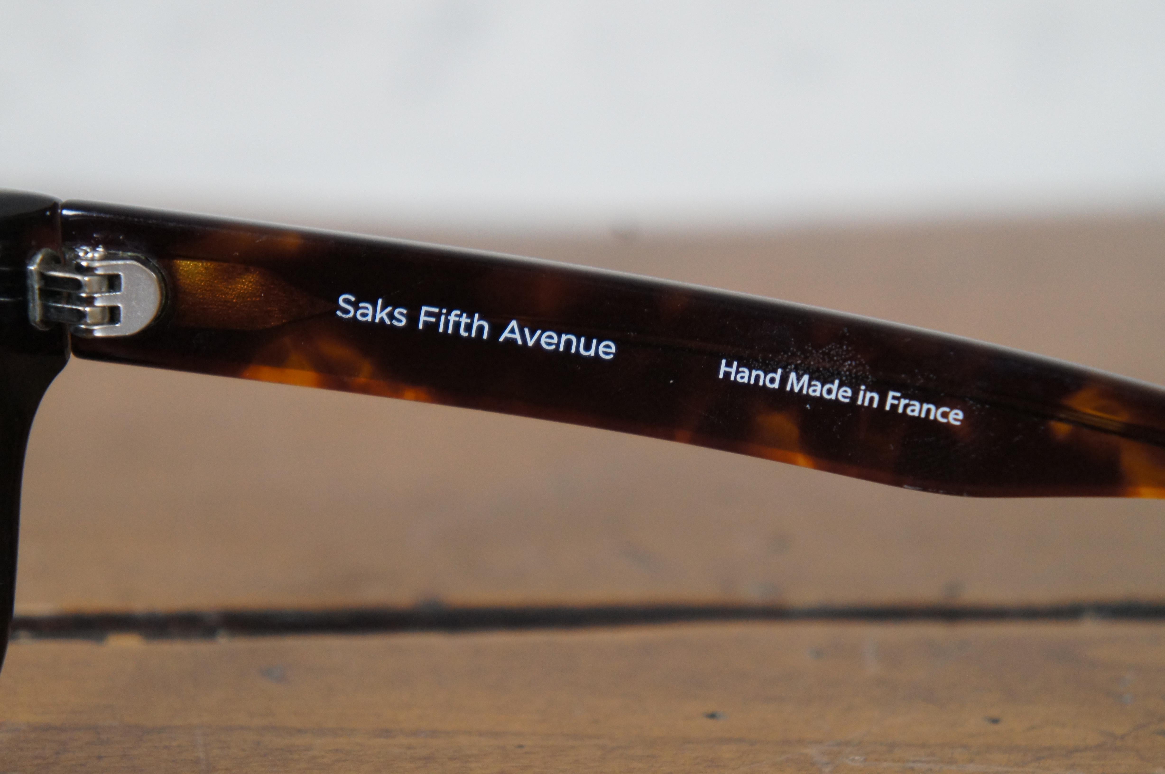 Vuarnet France Handmade Aviator Brown Tortoise Style Sunglasses Case Saks Fifth For Sale 1