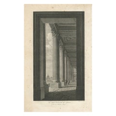 Vue de la Colonnade du Louvre – Architectural Engraving by Baltard, circa 1800