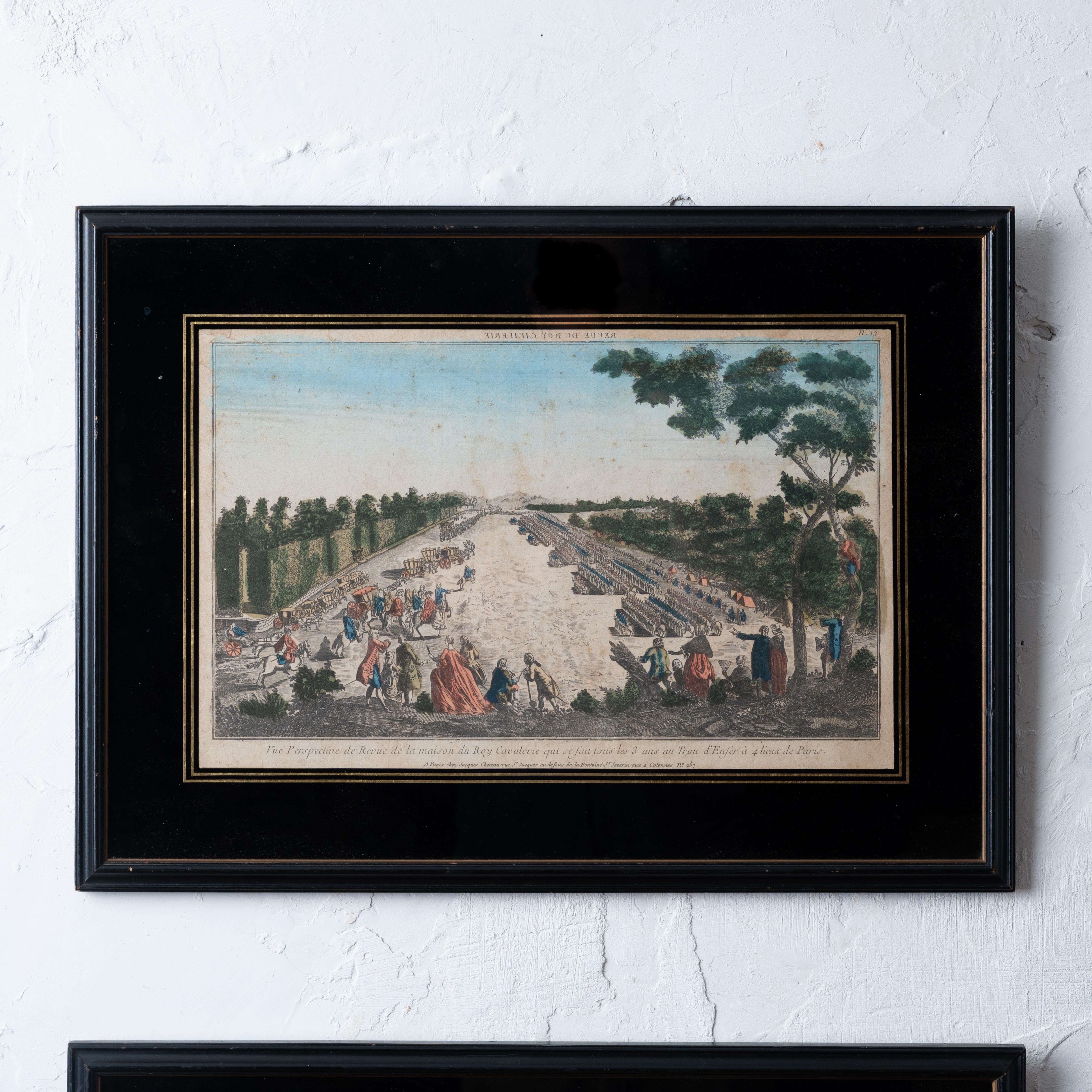 Vue d'Optique der Kavallerie des Königs und der Basilika Saint-Paul, 18. Jahrhundert (18. Jahrhundert und früher) im Angebot