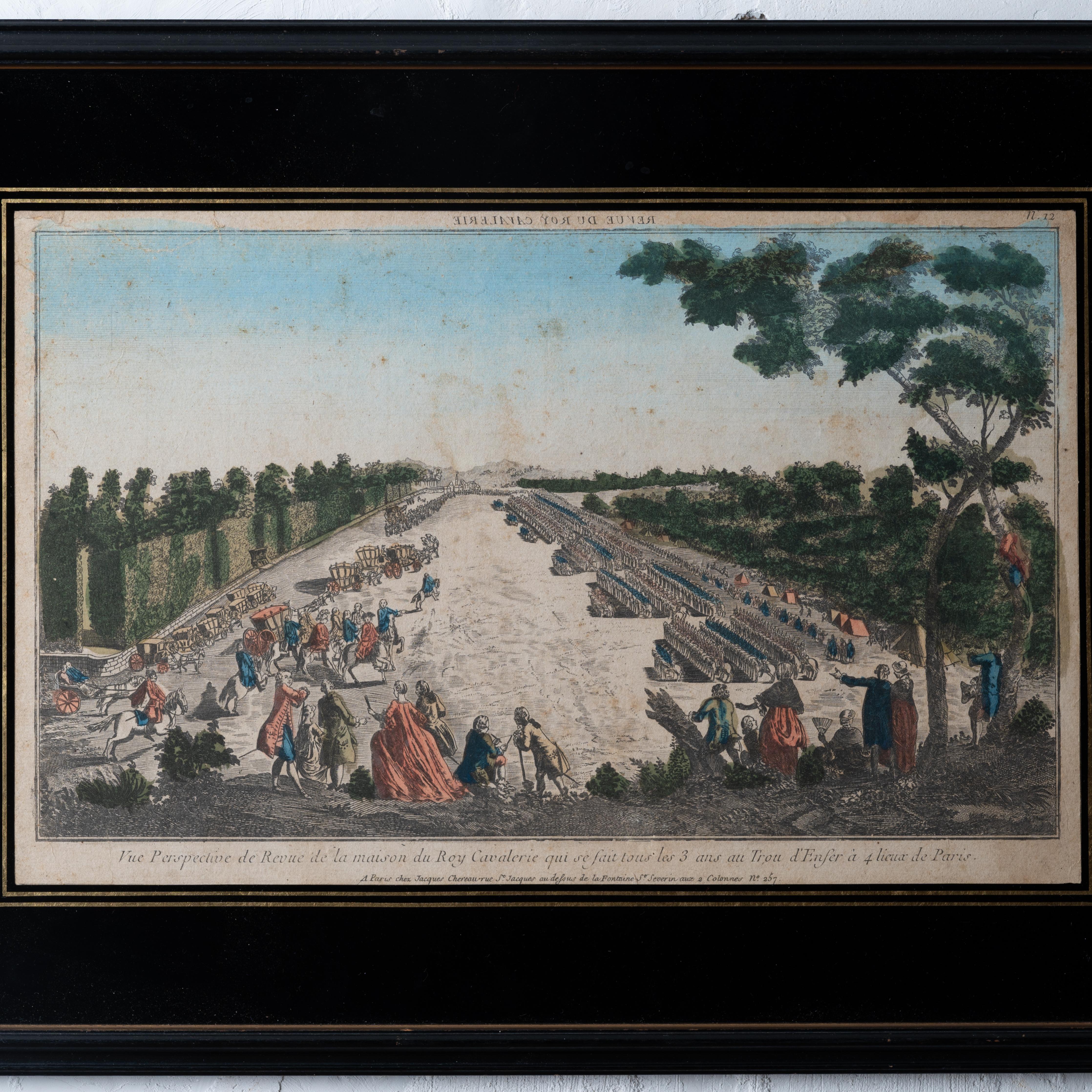Vue d'Optique der Kavallerie des Königs und der Basilika Saint-Paul, 18. Jahrhundert im Angebot 1