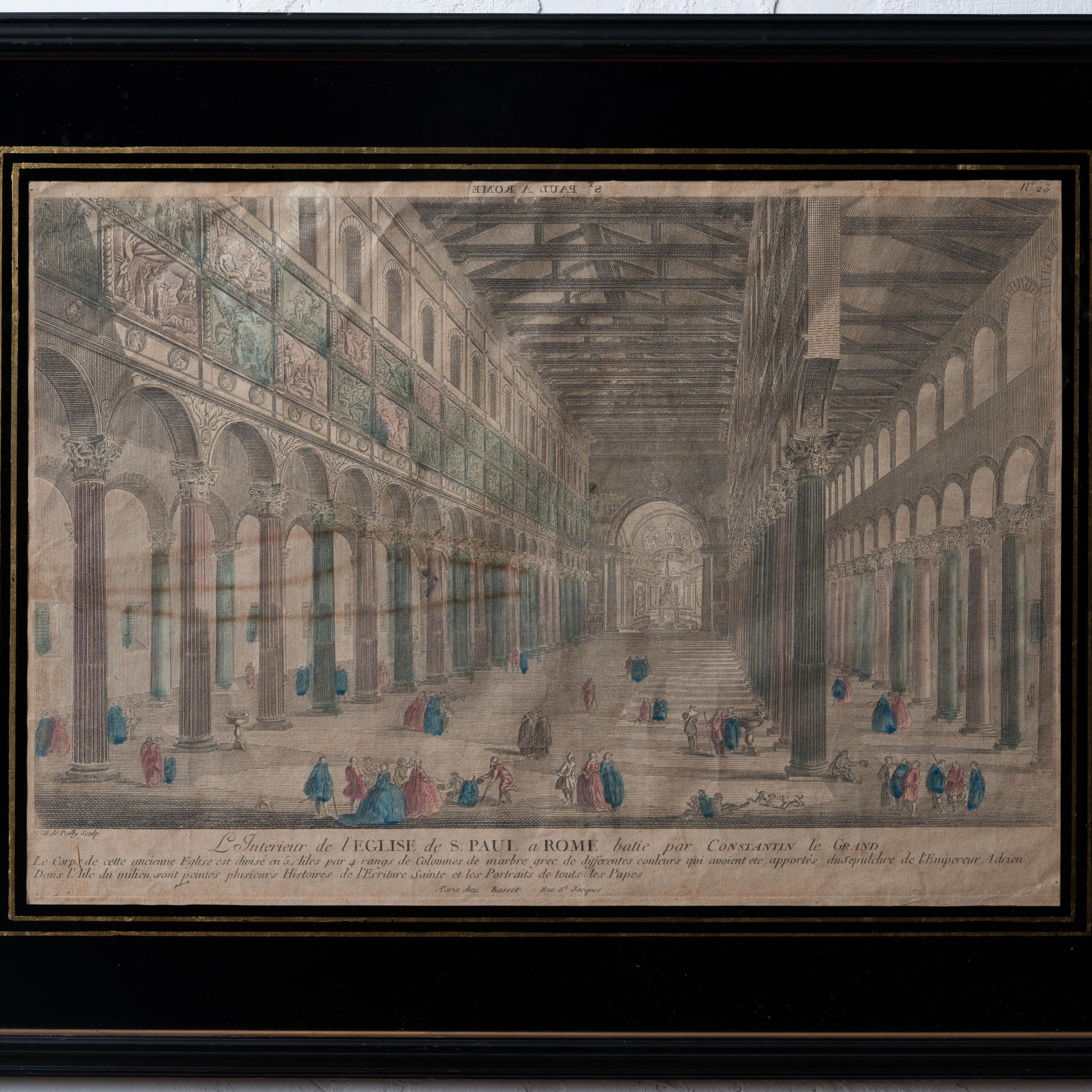 Vue d'Optique der Kavallerie des Königs und der Basilika Saint-Paul, 18. Jahrhundert im Angebot 2