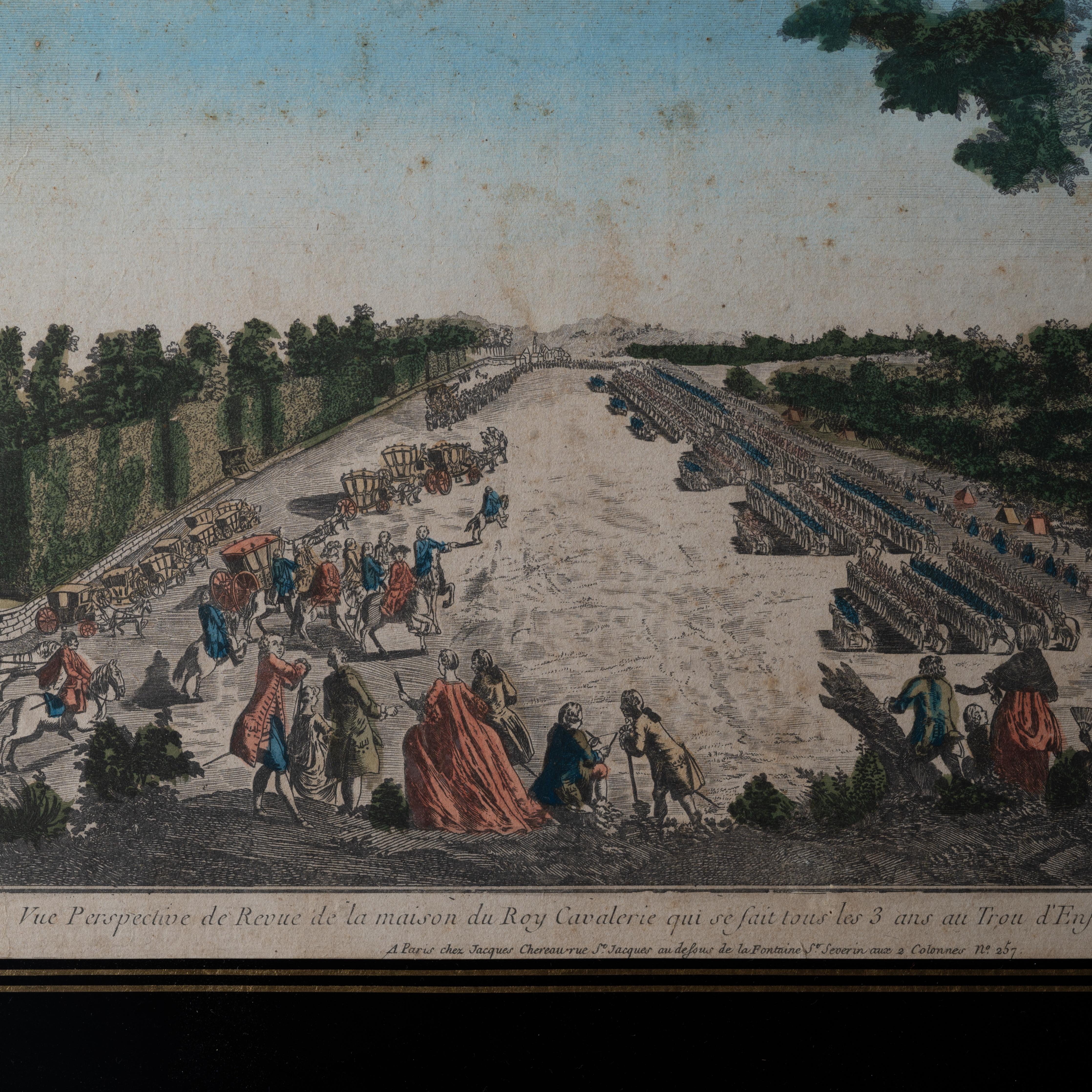 Vue d'Optique der Kavallerie des Königs und der Basilika Saint-Paul, 18. Jahrhundert im Angebot 3