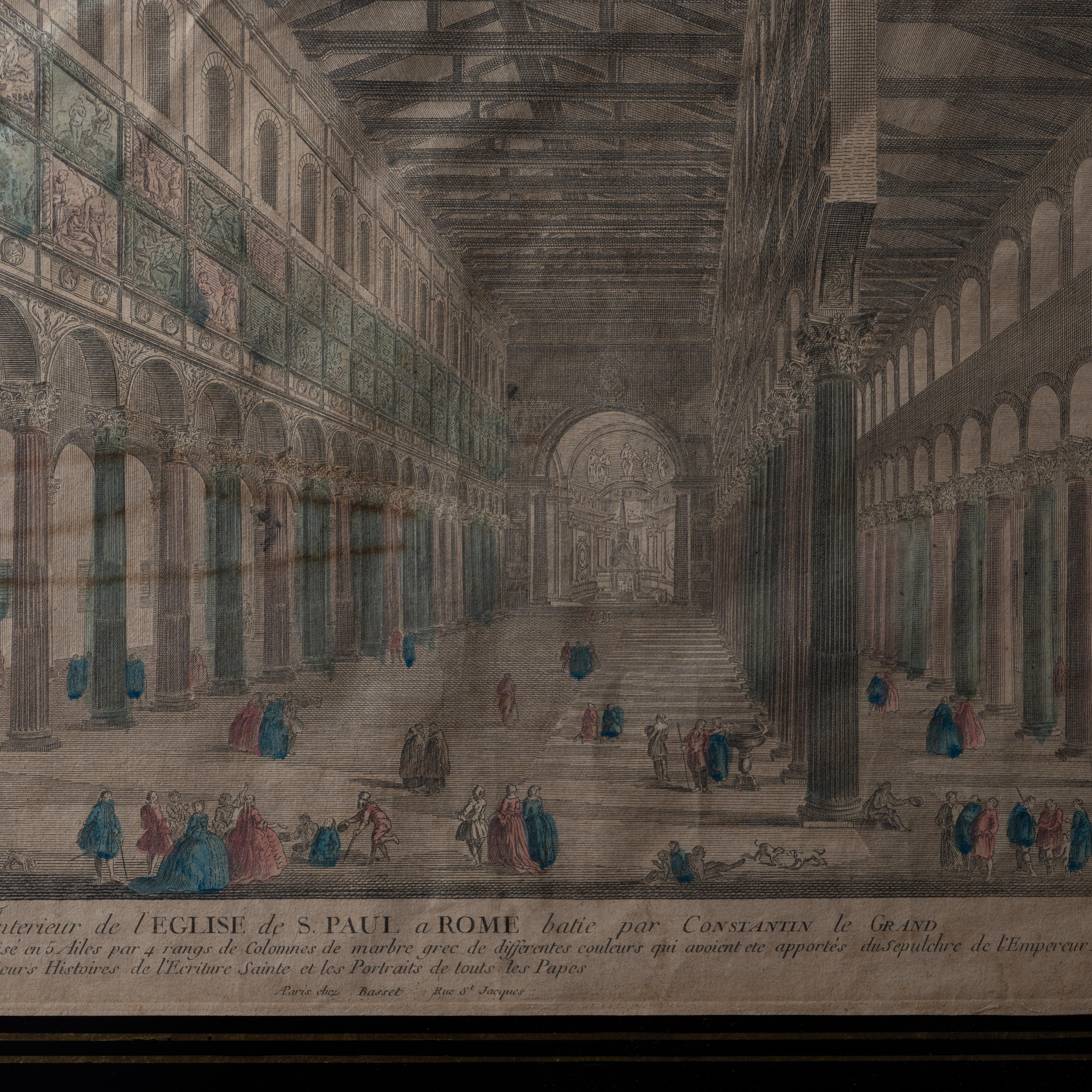 Vue d'Optique der Kavallerie des Königs und der Basilika Saint-Paul, 18. Jahrhundert im Angebot 4