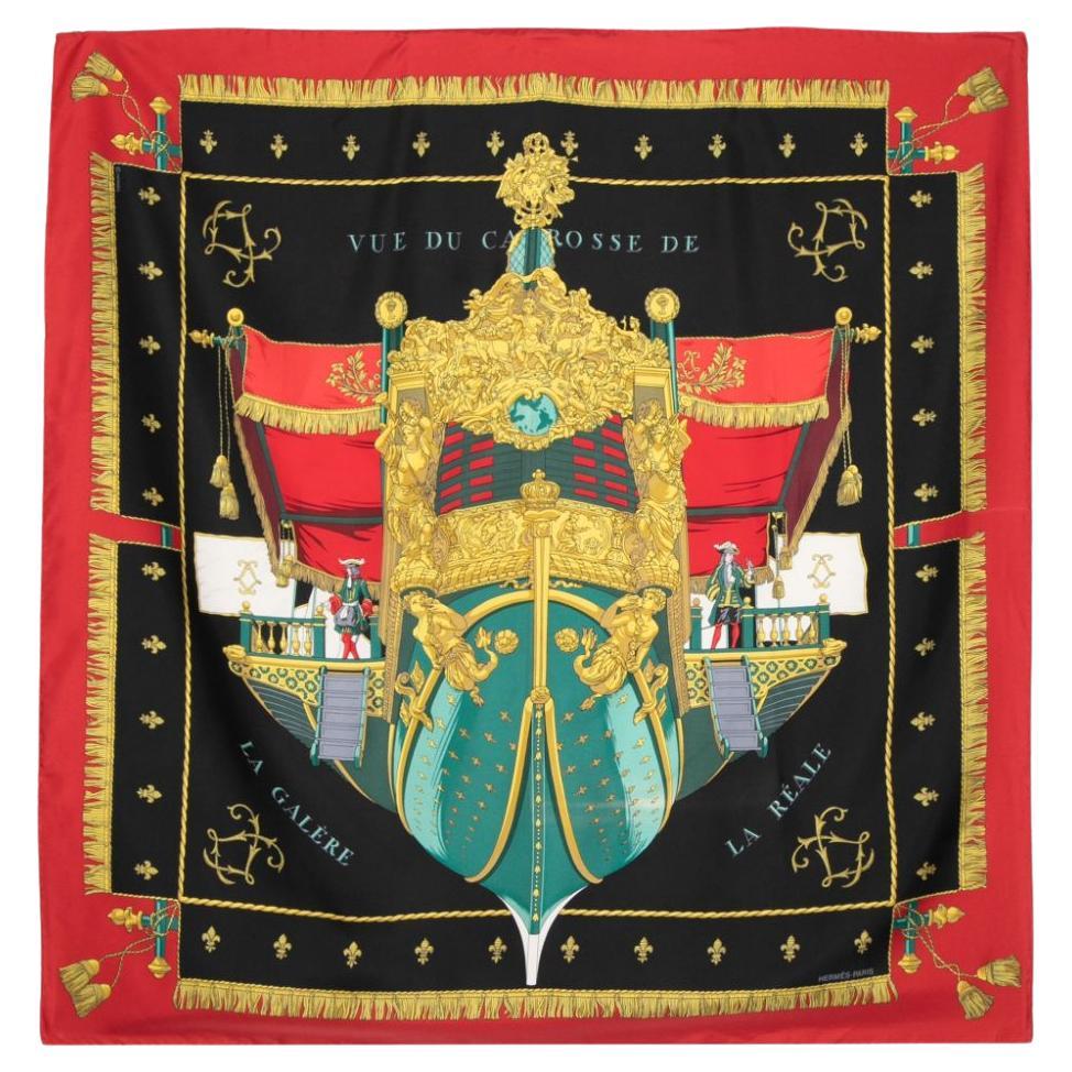 Vue du Carosse de la Galère La Réale silk scarf