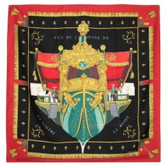 Vue du Carosse de la Galère La Réale silk scarf
