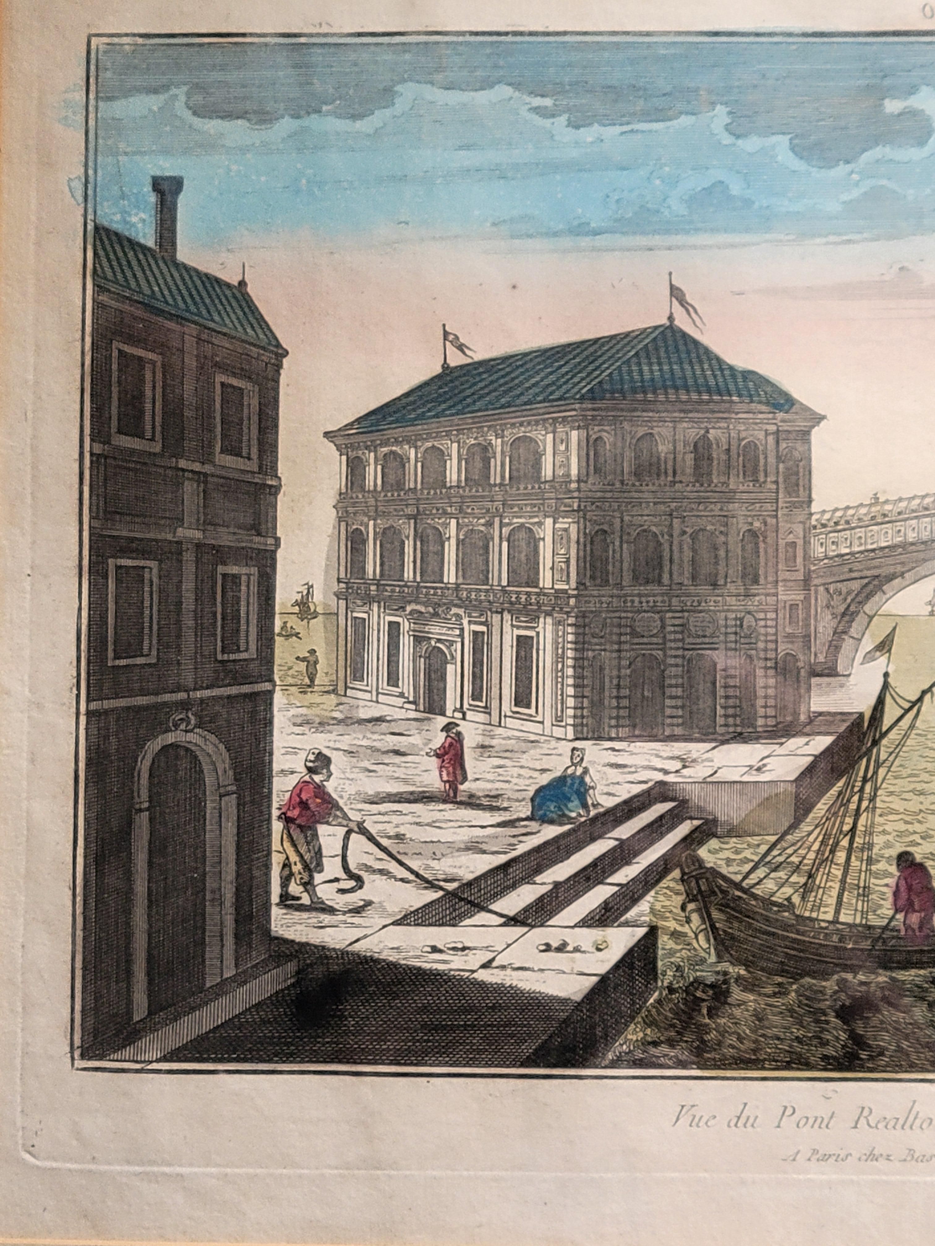 Louis XV Vue du Pont Realto et de la Prison de Venise -  Venice, Italy, 1760 For Sale