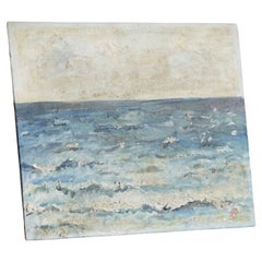 'Vue sur la mer' Oil on Canvas France 1950s