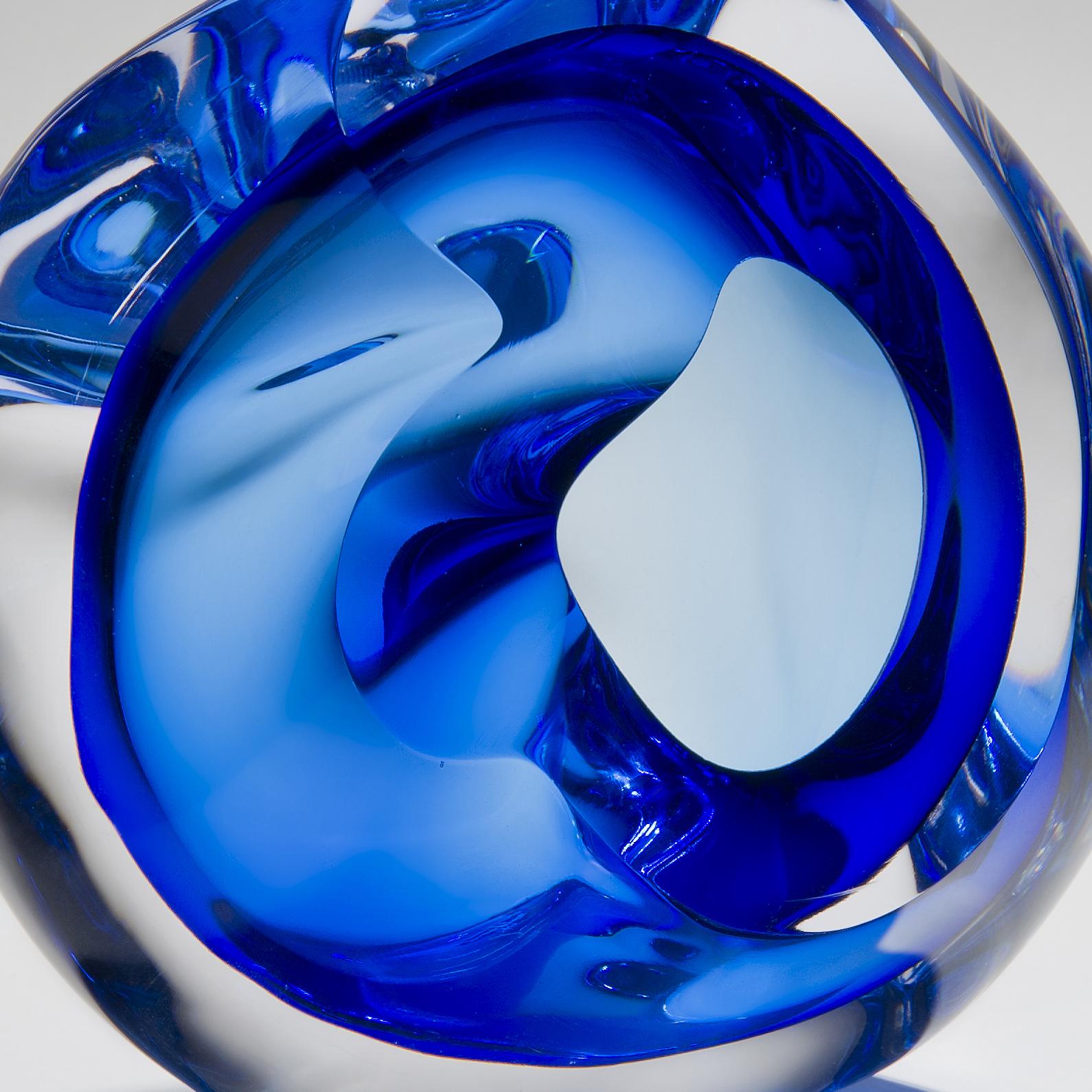 British Vug in Blue, a Unique Glass Sculpture by Samantha Donaldson