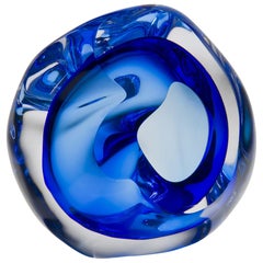 Vug in Blue, a Unique Glass Sculpture by Samantha Donaldson