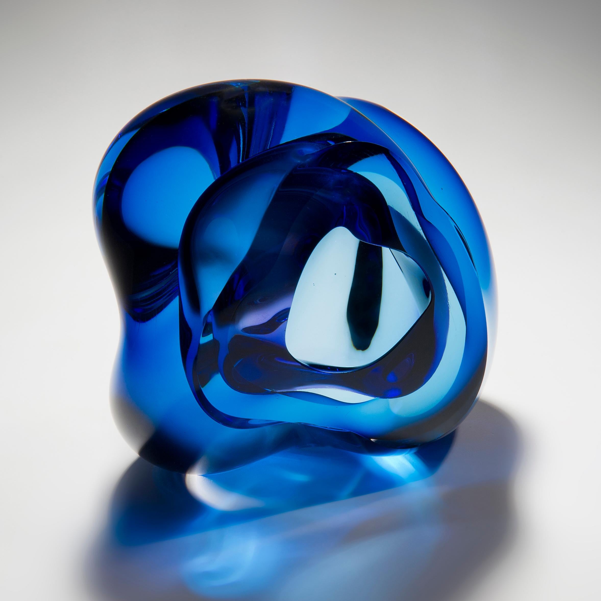 Organic Modern Vug in Blue and Hyacinth, a Unique Glass Sculpture by Samantha Donaldson