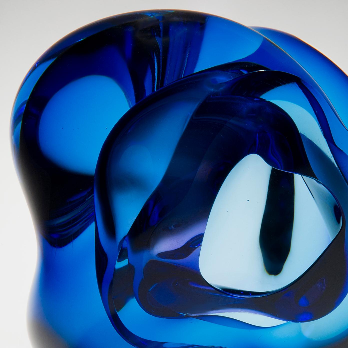 British Vug in Blue and Hyacinth, a Unique Glass Sculpture by Samantha Donaldson