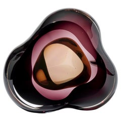 Vug in Gold Topaz & Rauch Topaz, a geode glass sculpture by Samantha Donaldson