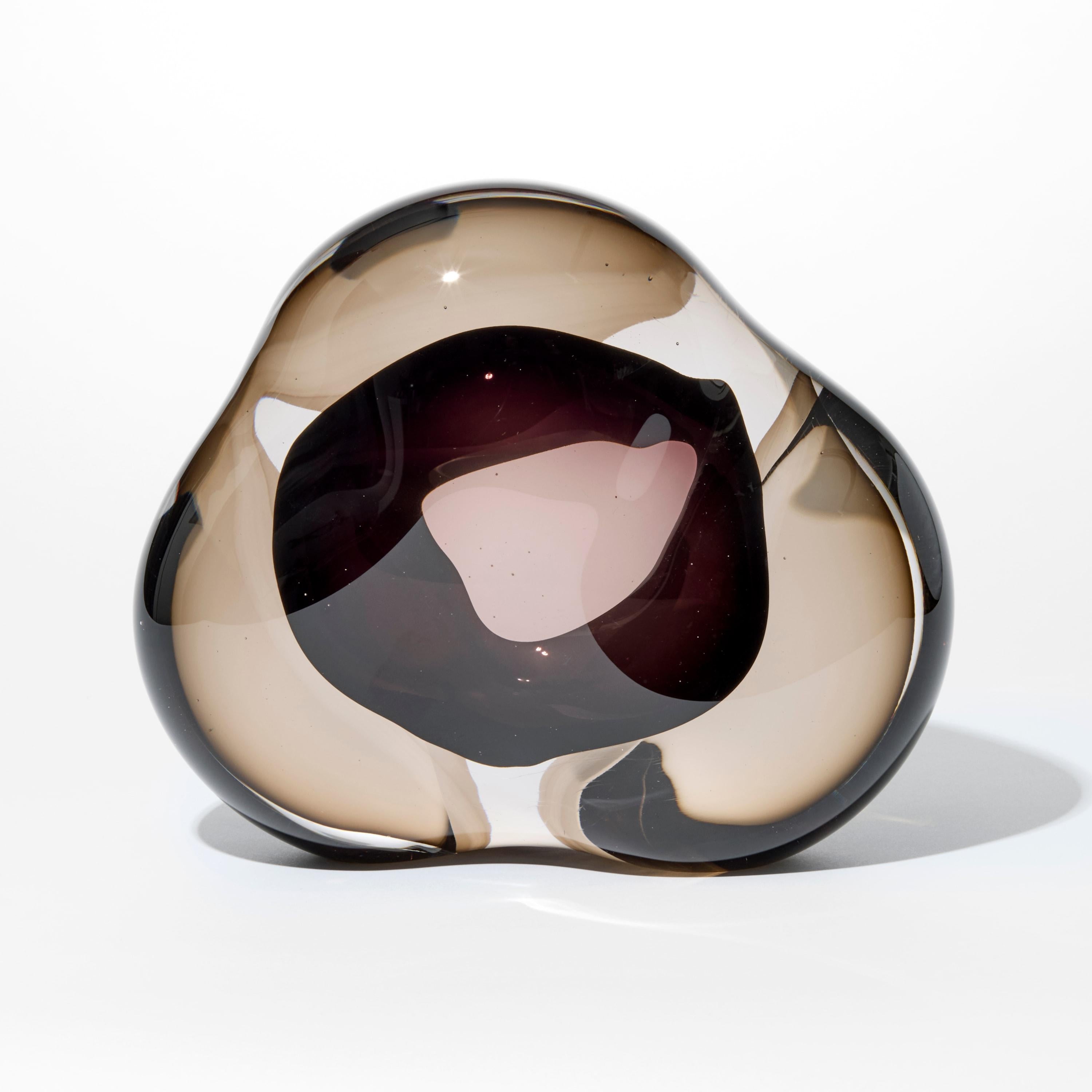Organique Vug in Smokey Topaz & Oliver, œuvre d'art en cristal de géode de Samantha Donaldson en vente