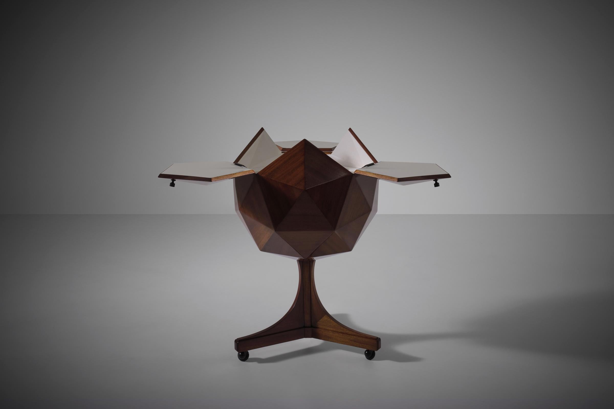 Vuillermoz Polyhedron Bar Cabinet, 1960s For Sale 1