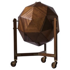 Meuble de bar en polyèdre Vuillermoz, France, années 1960