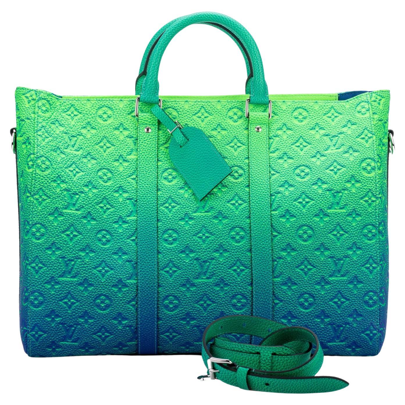 Louis Vuitton SAC PLAT XS GREEN EMBOSSED EMPREINTE VIRGIL ABLOH **Brand  New**