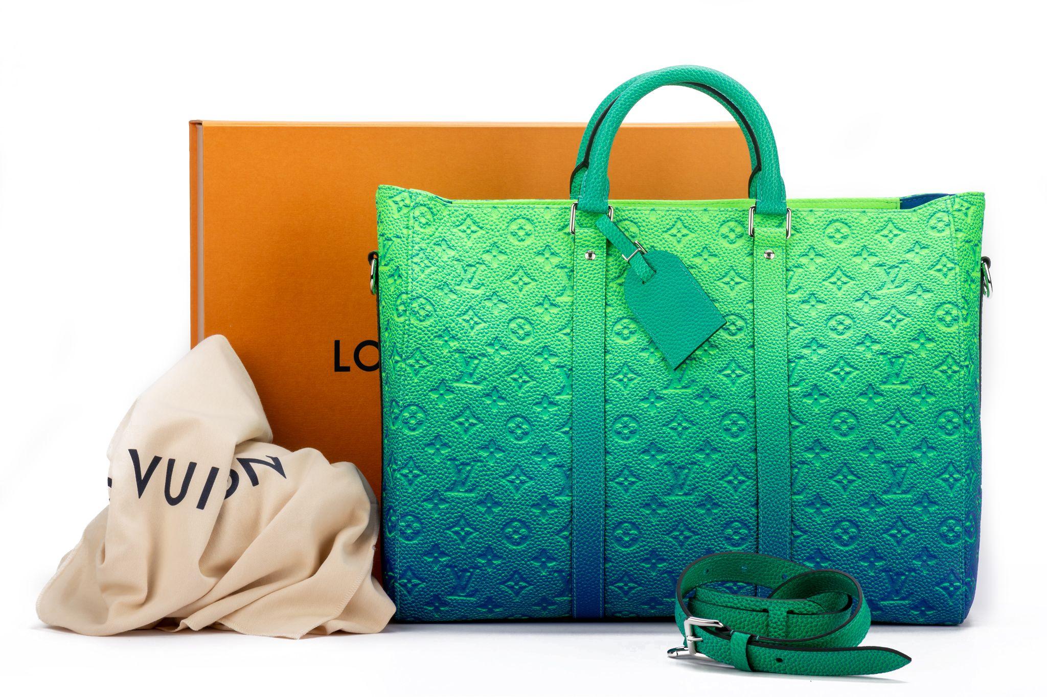 Vuitton Abloh Illusion Leather Keepall New In Box For Sale 15